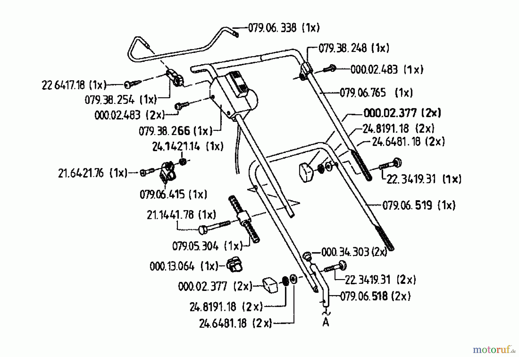  Stinnes Pro Elektromäher PRO-EH 32 04043.03  (1996) Holm
