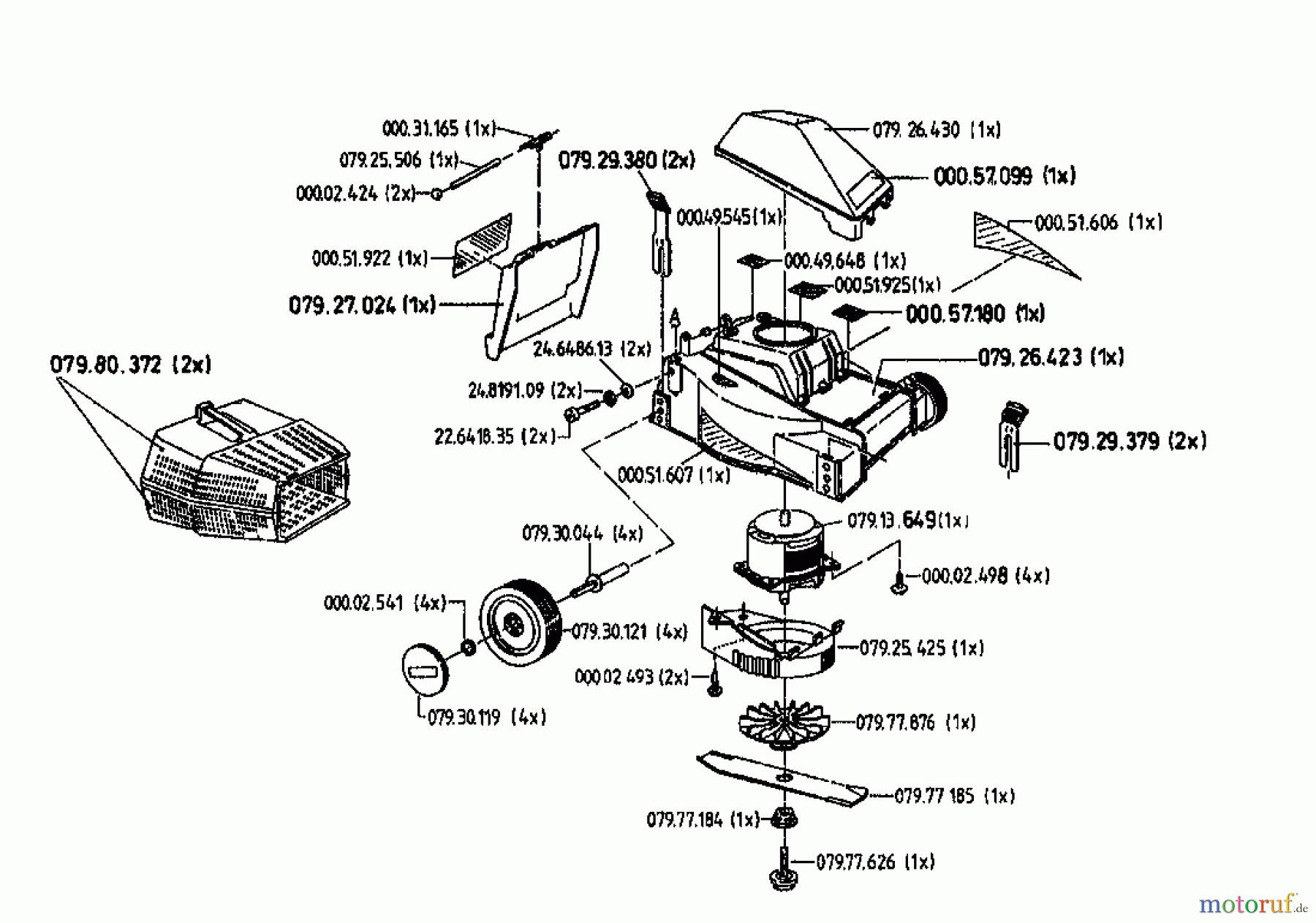 Gutbrod Elektromäher HE 32-1000 PL 04027.06 (1996) Grundgerät