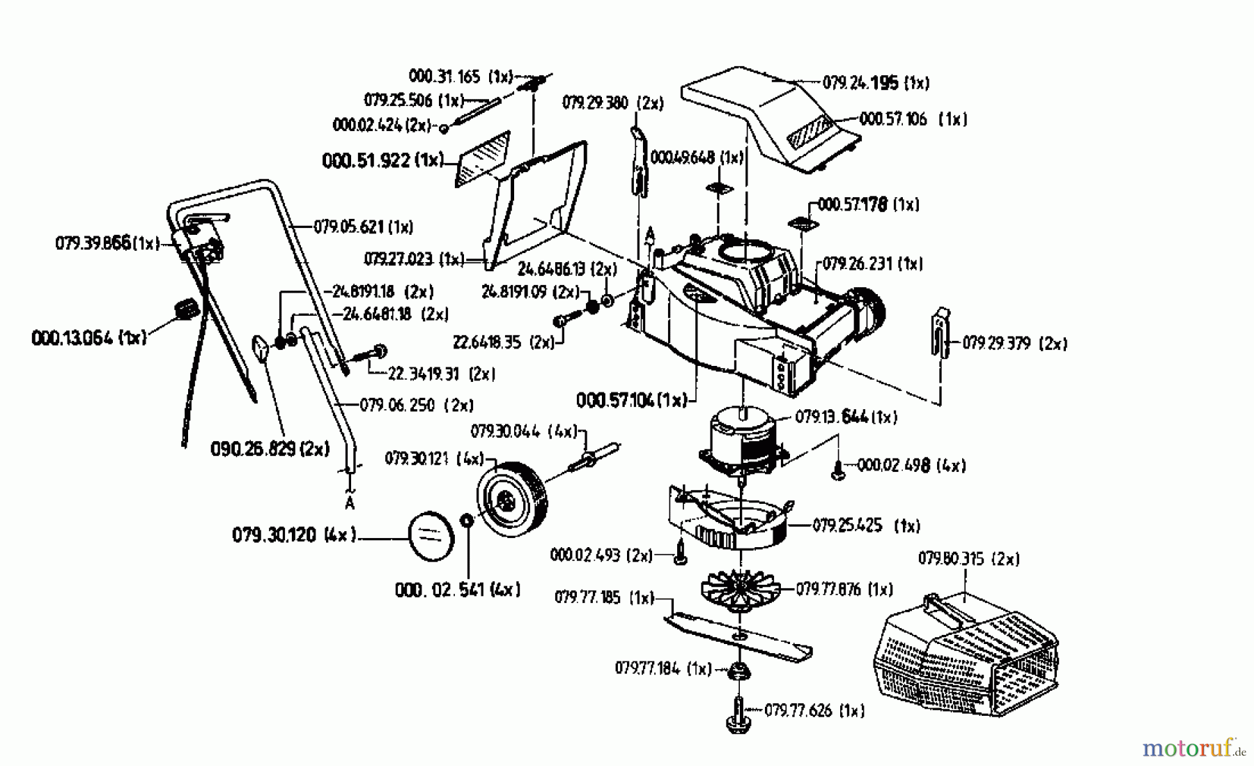 Golf Elektromäher Junior-PL 04027.04 (1996) Grundgerät