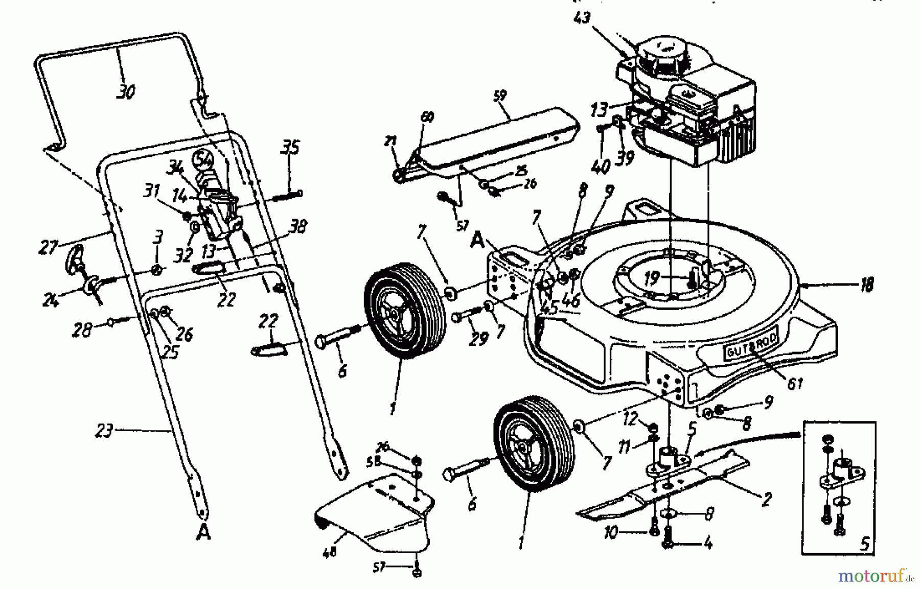  Gutbrod Motormäher 51 S 04045.02  (1996) Grundgerät
