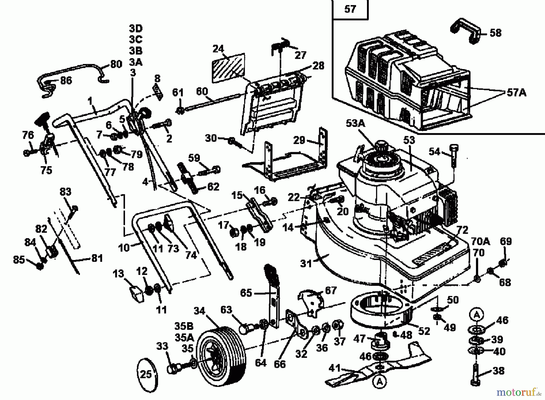  Euro Tool Motormäher B 450 04042.05  (1996) Grundgerät