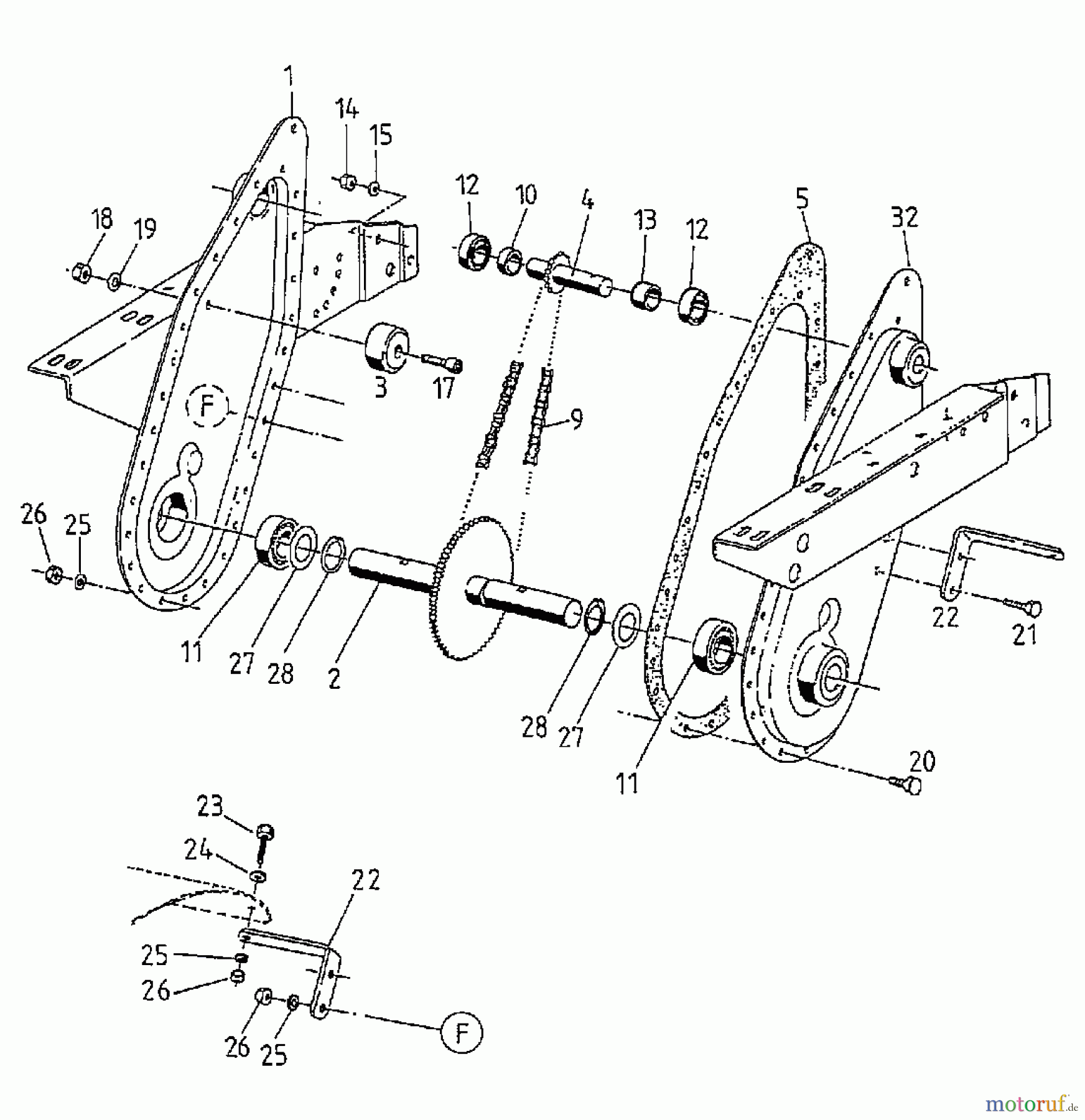 Gutbrod Motorhacken MB 62-35 07518.05 (1997) Kettenkasten