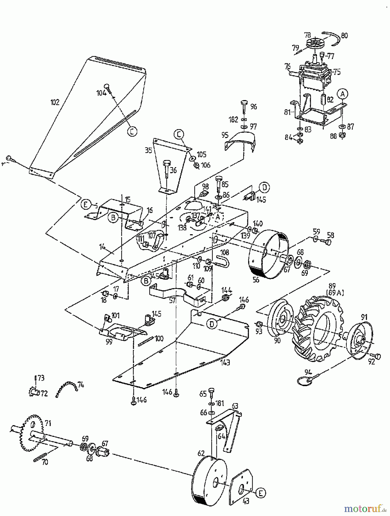 Gutbrod Balkenmäher BM 700 07510.04 (1997) Fahrantrieb, Räder