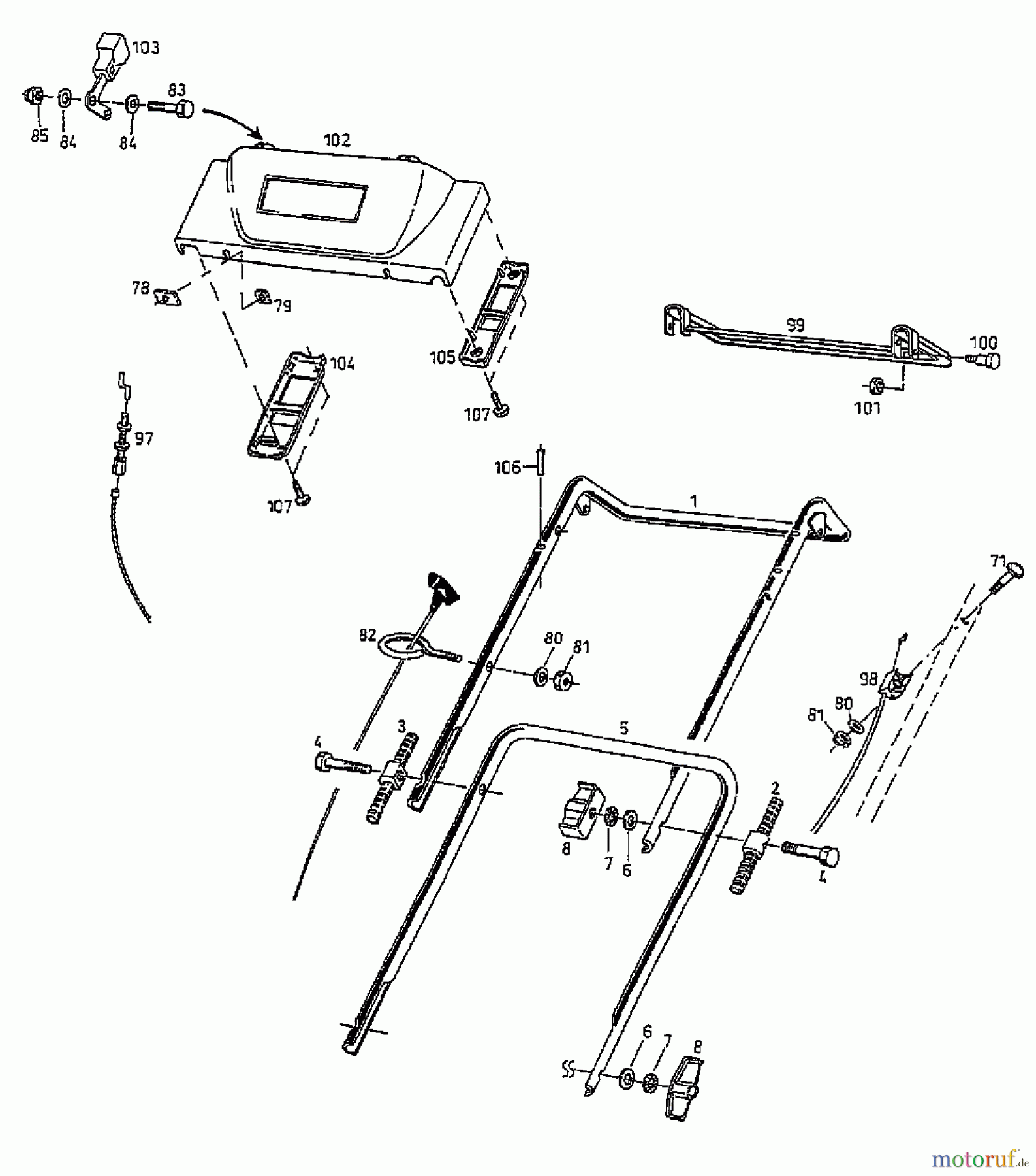 Gutbrod Motormäher HB 48 L 02814.06  (1997) Holm