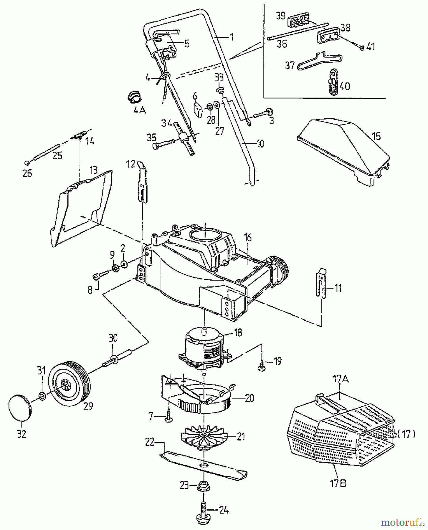 Floraself Elektromäher 932 E 04039.09 (1997) Grundgerät