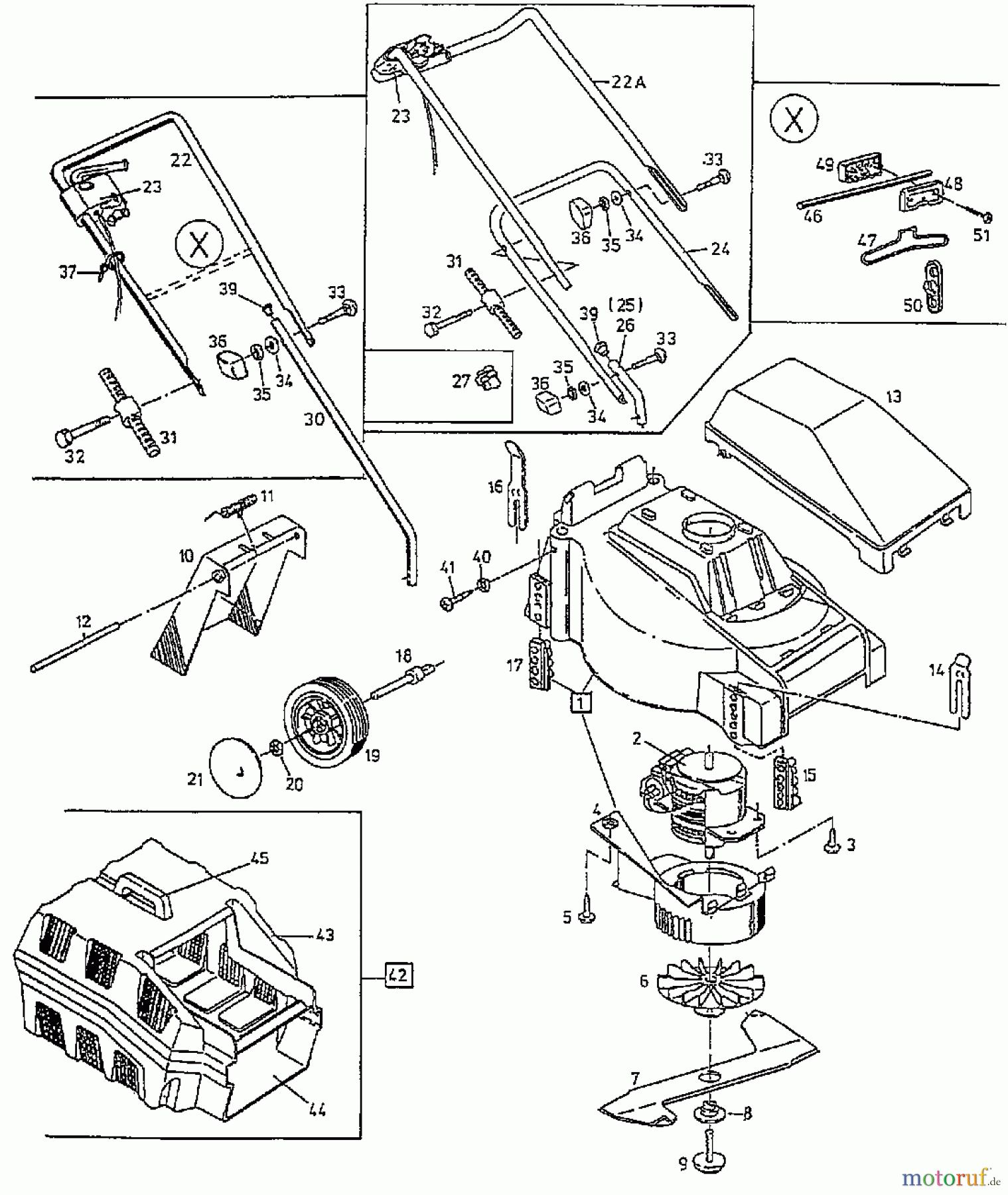 White Elektromäher EL-16 S 04052.06 (1997) Grundgerät
