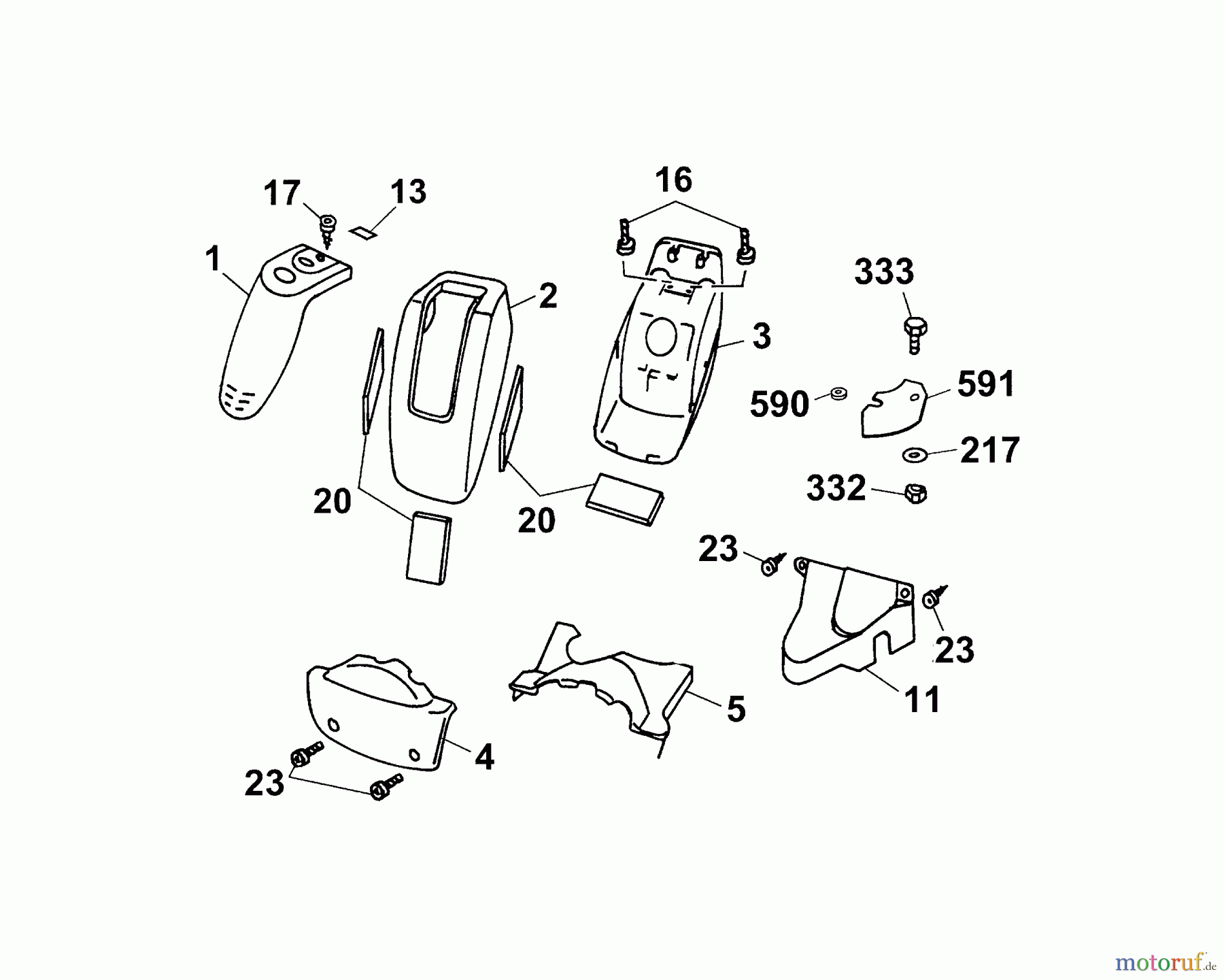 Wolf-Garten Scooter Scooter SV 4 6155000 Serie D (2003) Verkleidungen