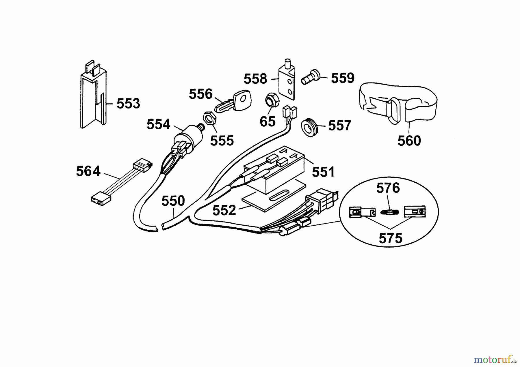 Wolf-Garten Scooter Scooter SV 4 6155000 Serie D (2003) Kabelbaum SV 4