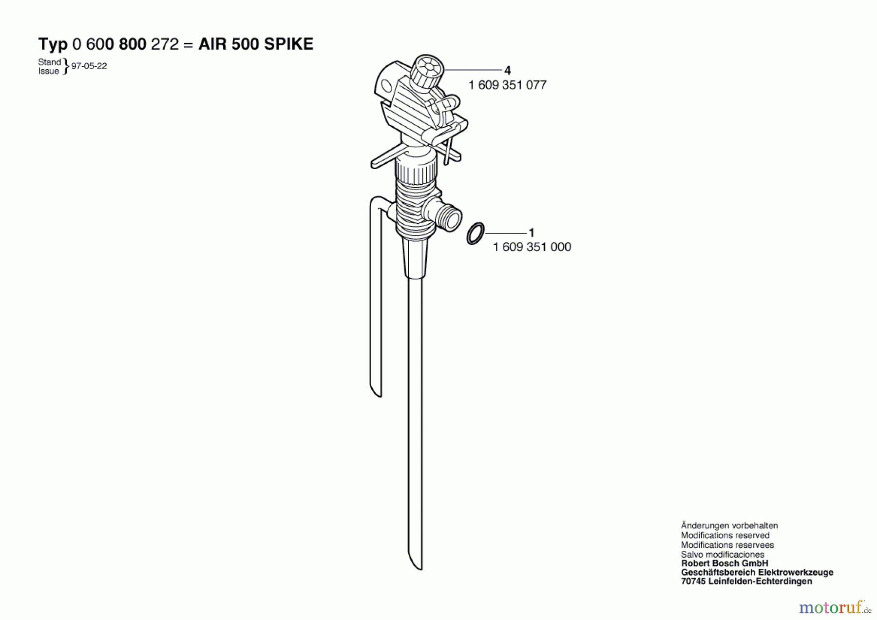  Bosch Wassertechnik Impulsregner AIR 500 SPIKE Seite 1