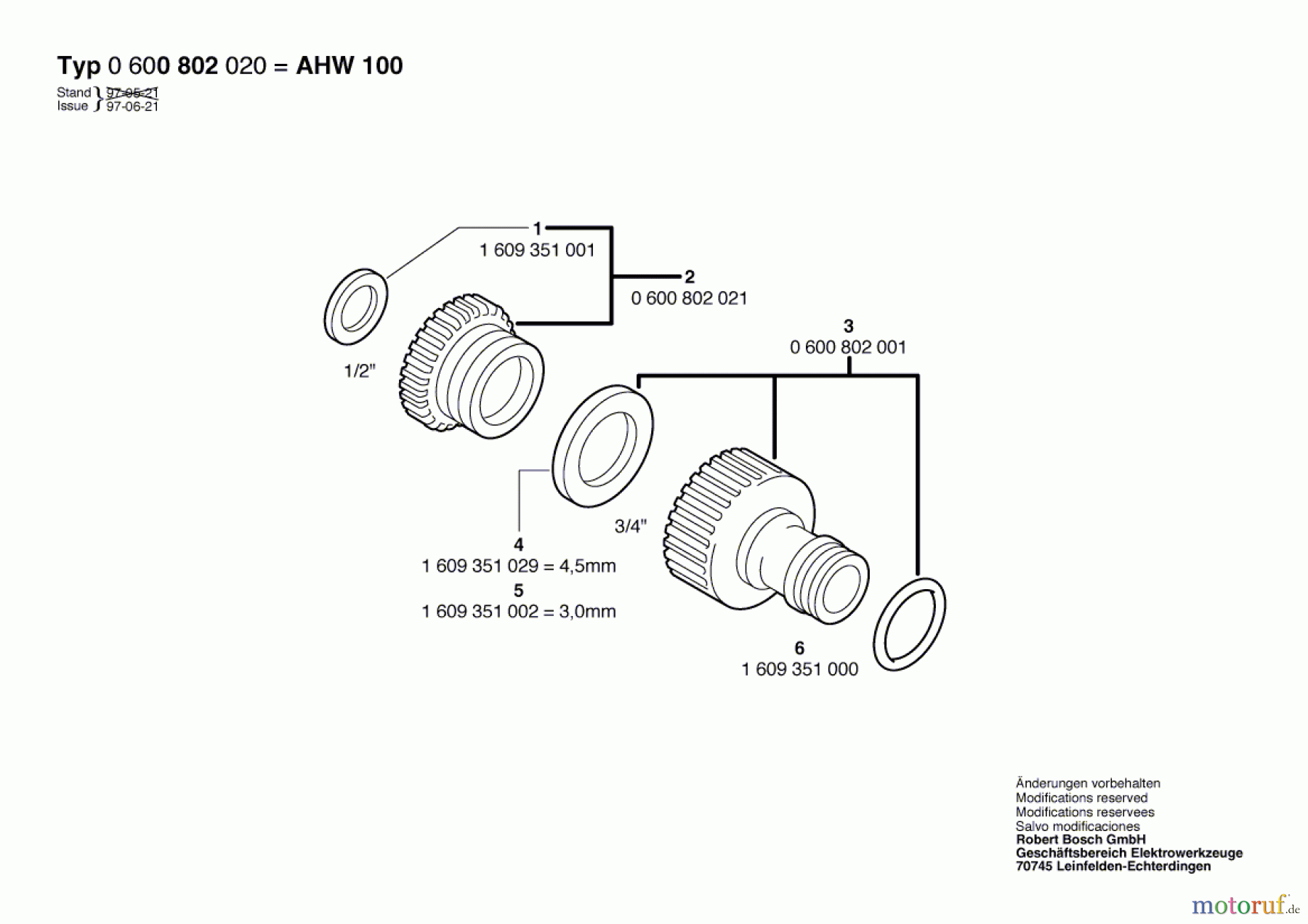 Bosch Wassertechnik Hahnanschlussstück AHW 100 Seite 1