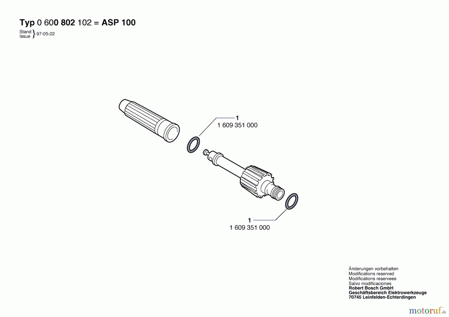 Bosch Wassertechnik Spritzdüse ASP 100 Seite 1