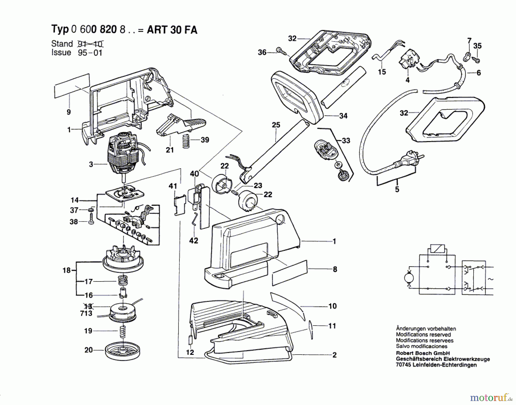 Bosch Gartengeräte Rasentrimmer ART 30 FA Seite 1