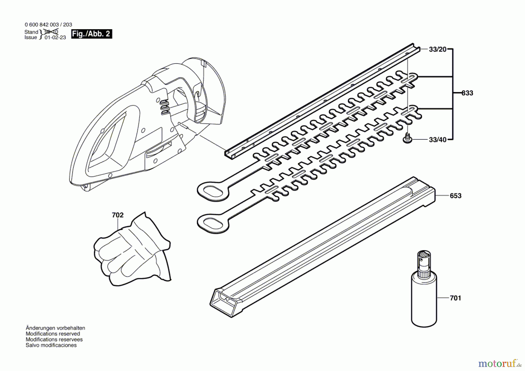  Bosch Gartengeräte Heckenschere AHS 3 Seite 2