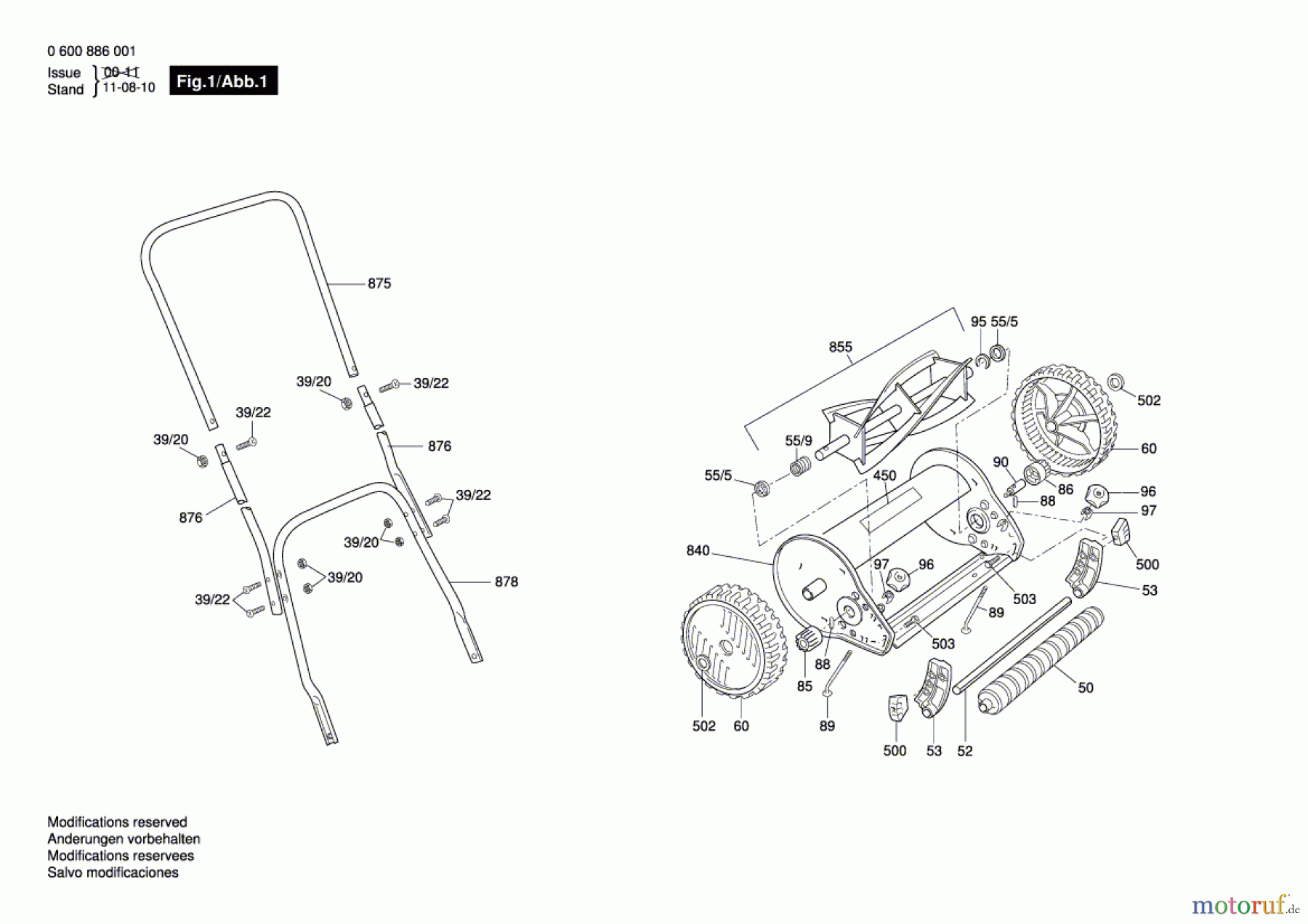 Bosch Gartengeräte Rasenmäher AHM 38 Seite 1