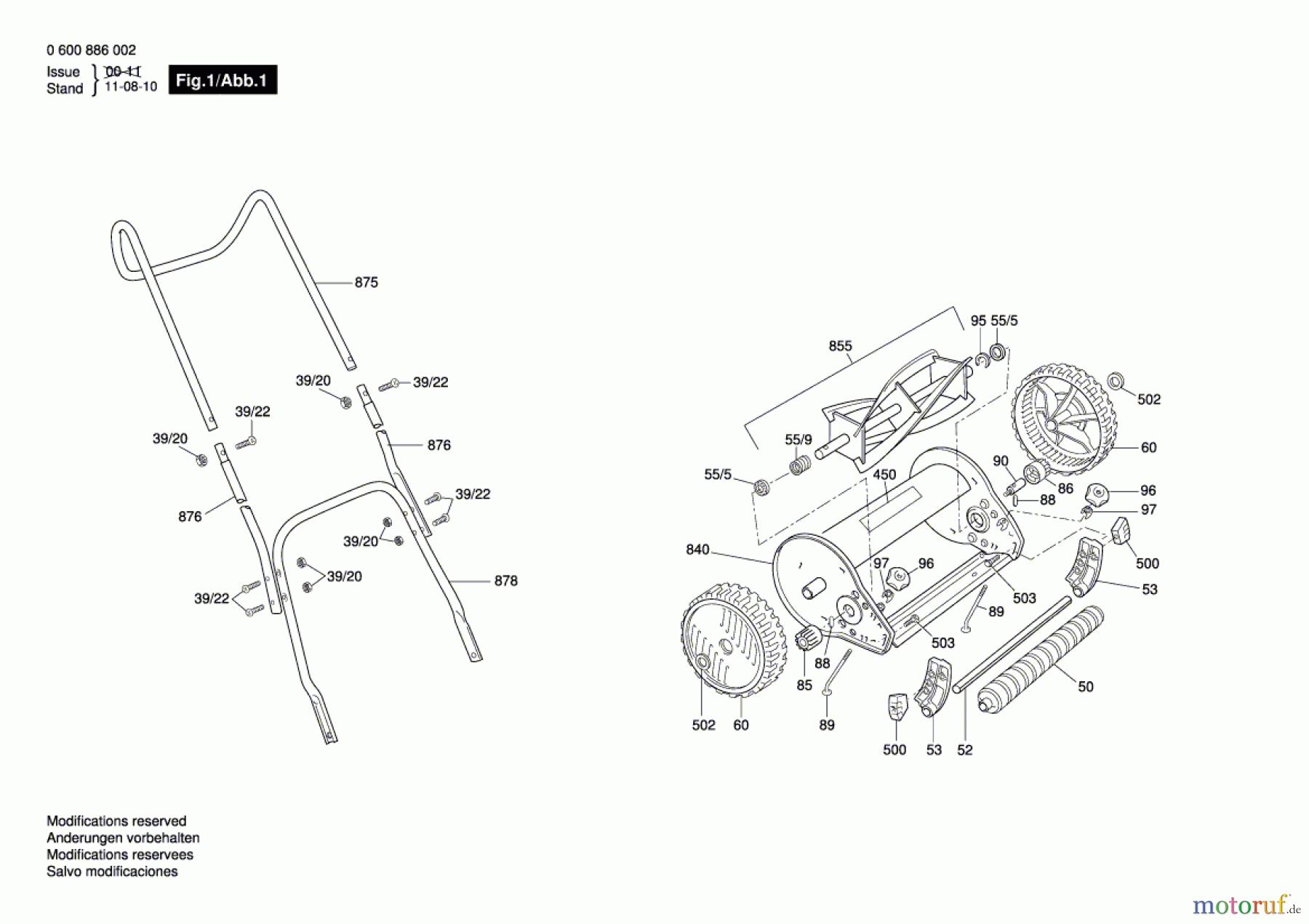 Bosch Gartengeräte Rasenmäher AHM 30 C Seite 1