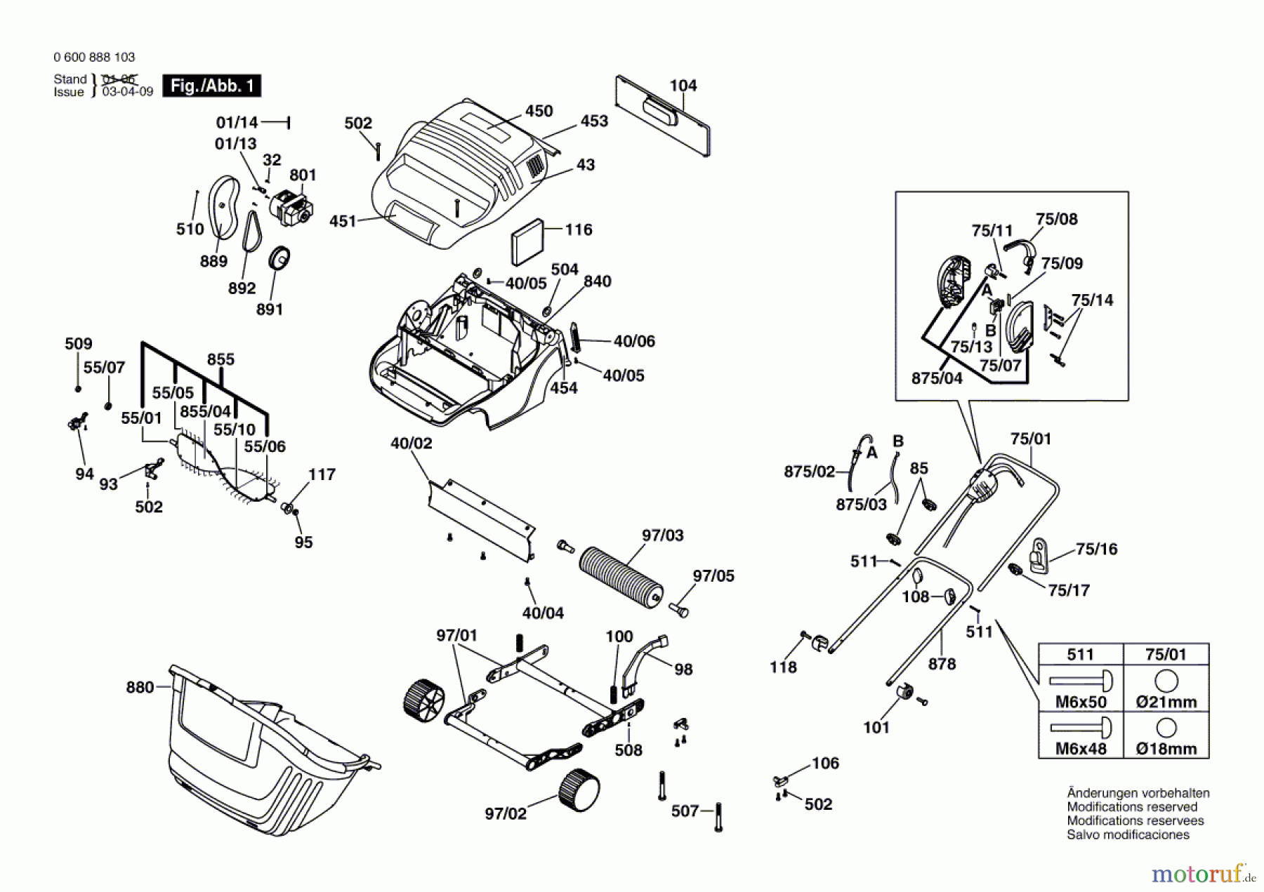 Bosch Gartengeräte Rasenlüfter AMR 32 F Seite 1