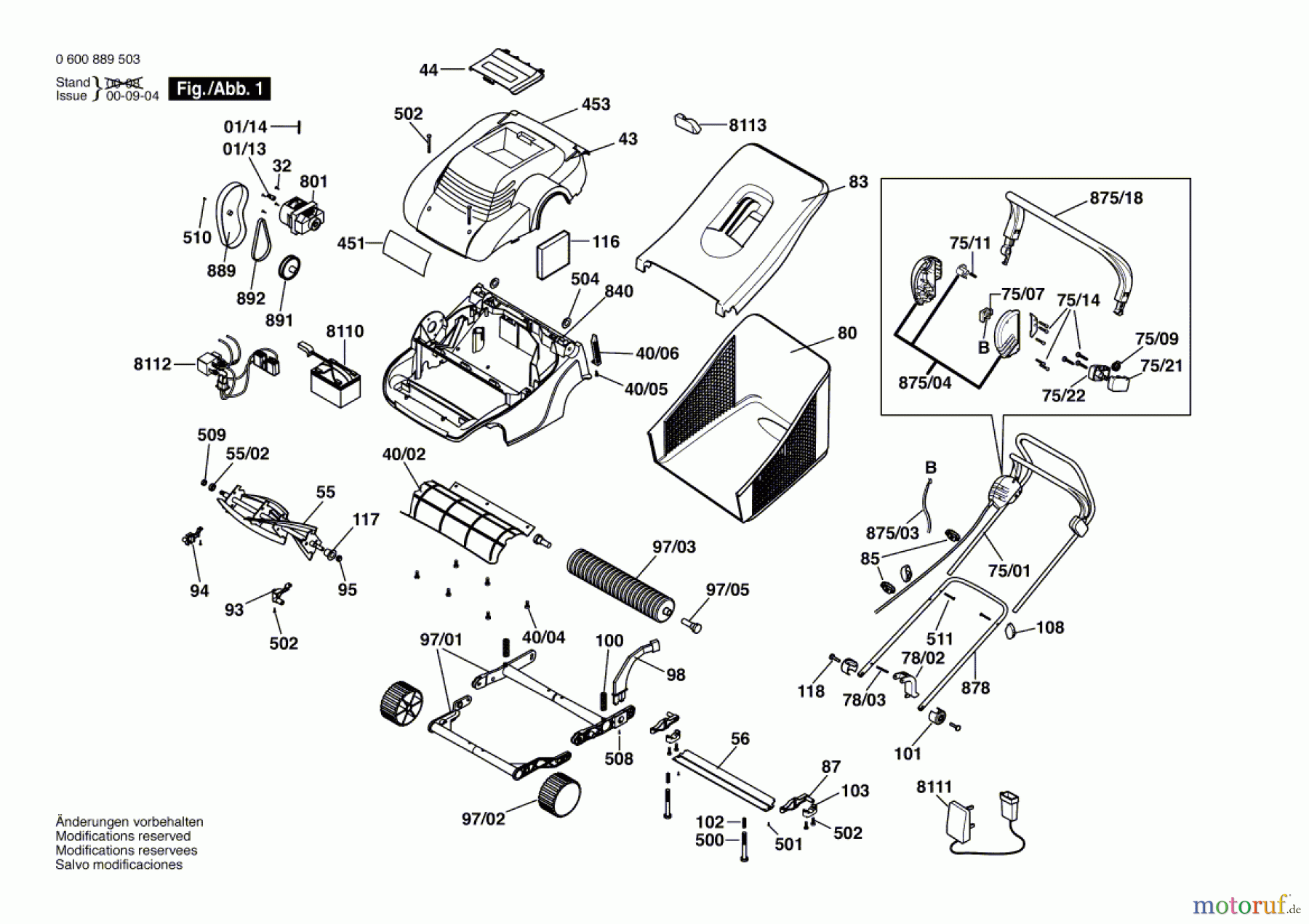 Bosch Gartengeräte Rasenmäher ASM 32 ACCU Seite 1