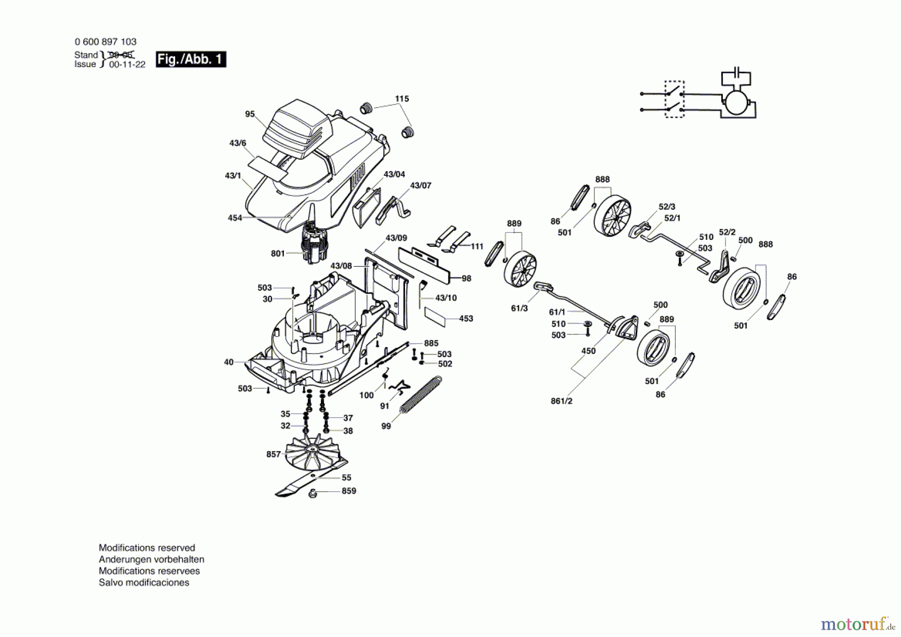 Bosch Gartengeräte Rasenmäher ARM 32 E Seite 1