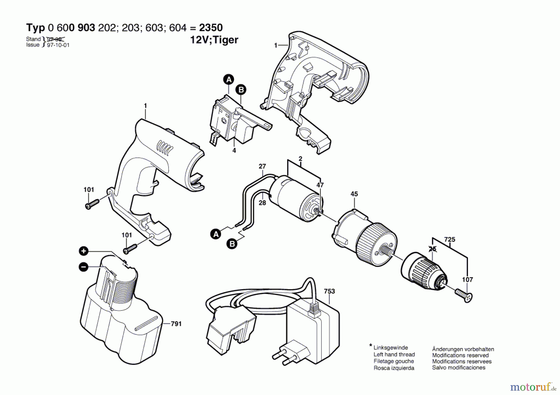 Bosch Akku Werkzeug Gw-Akku-Bohrmaschine 2350 T Seite 1