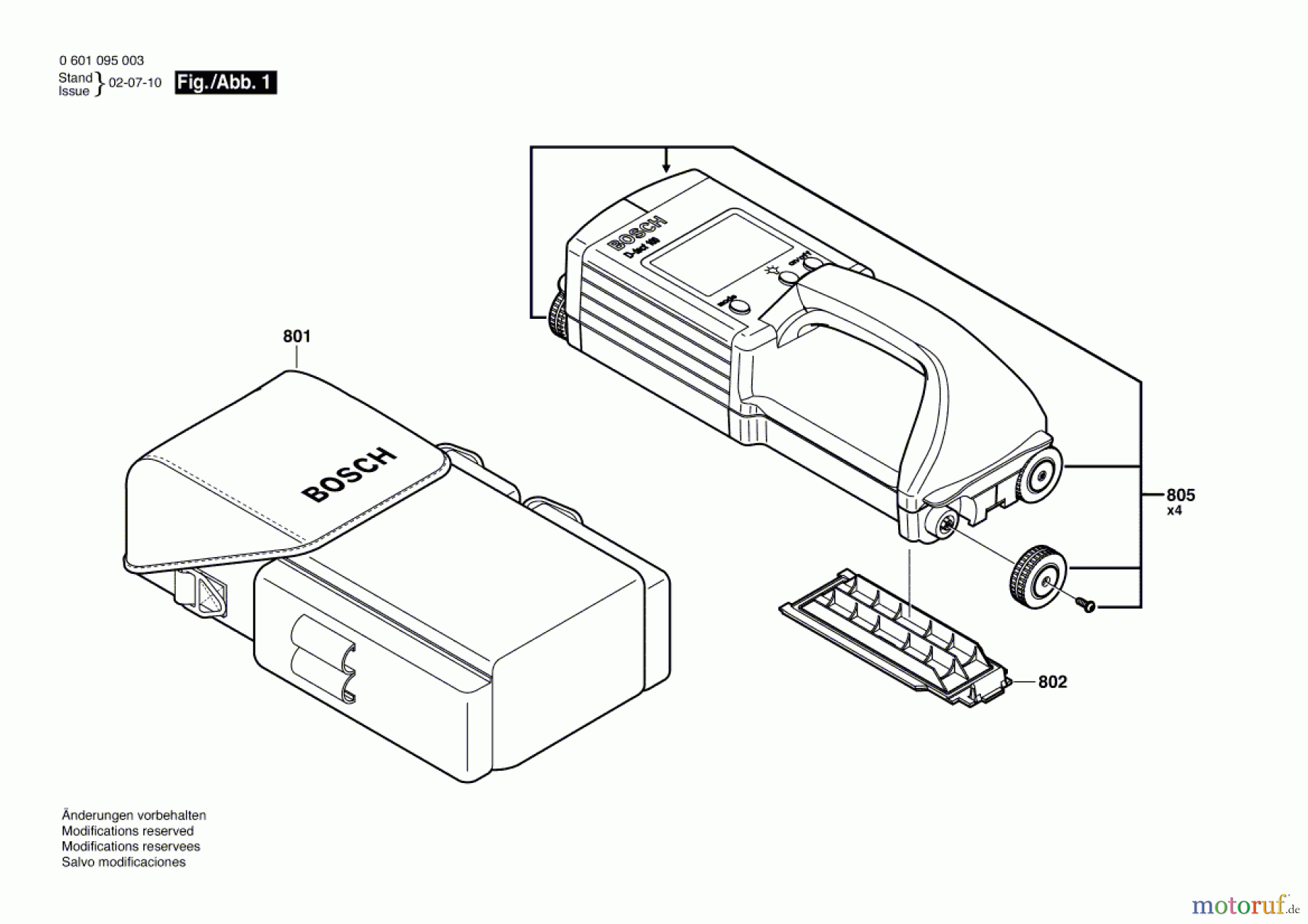 Bosch Werkzeug Universalortungsgerät D-tect 100 concrete Seite 1
