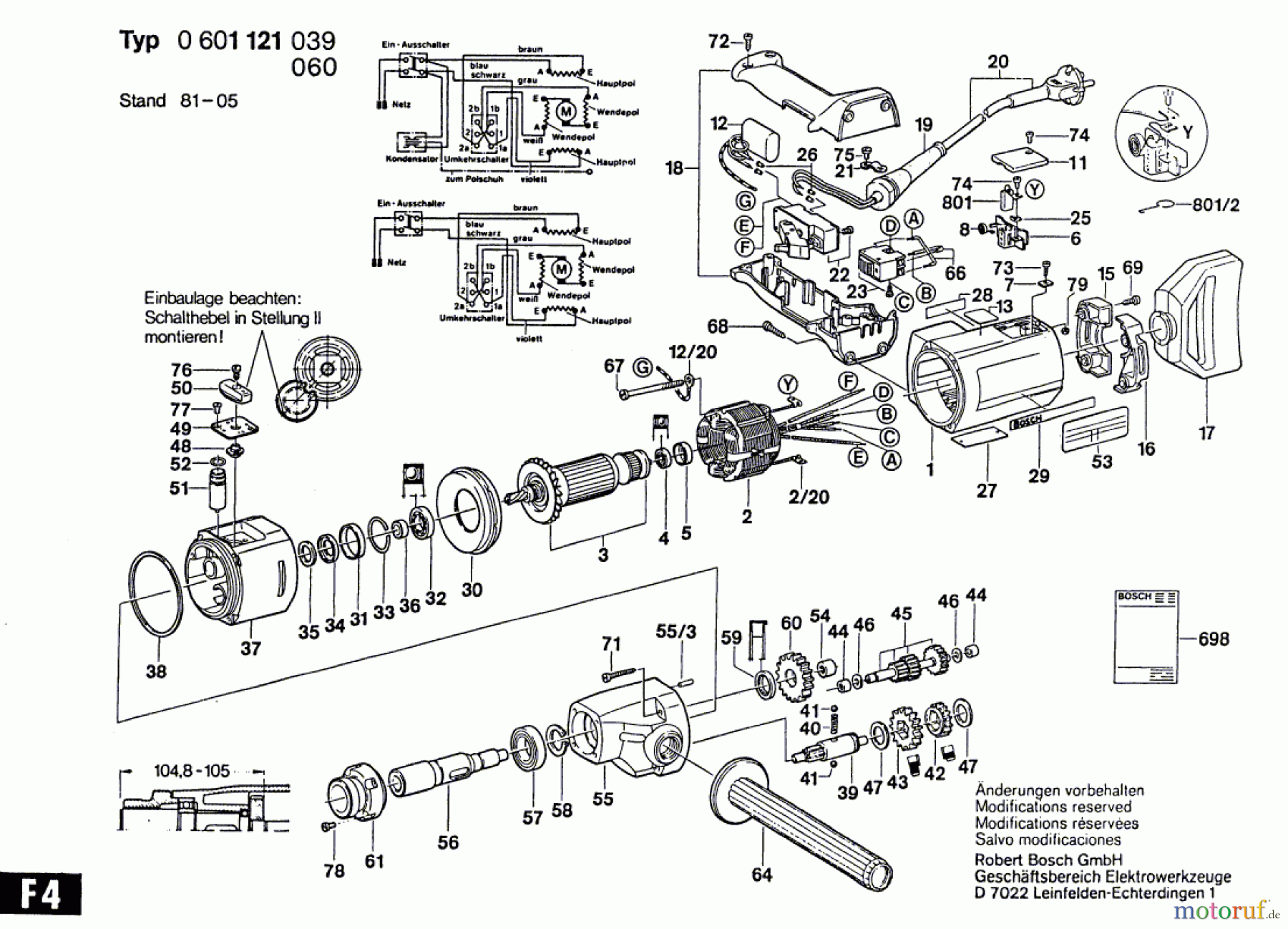 Bosch Werkzeug Zweigang-Bohrmaschine ---- Seite 1