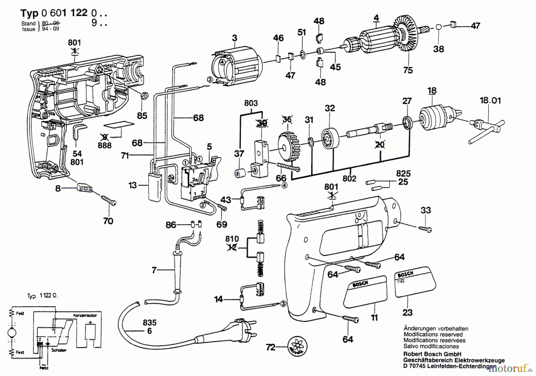 Bosch Werkzeug Bohrmaschine ---- Seite 1