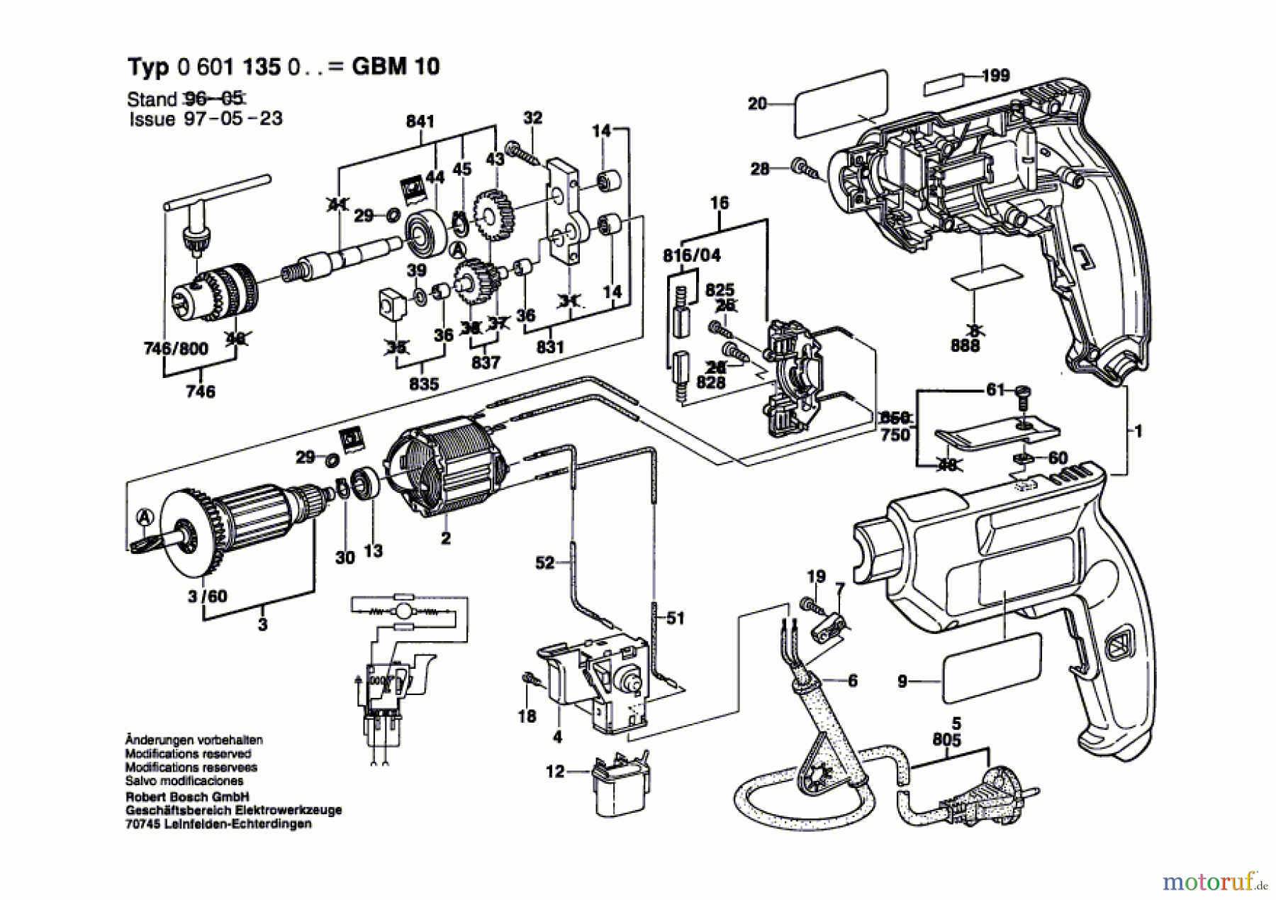 Bosch Werkzeug Bohrmaschine GBM 10 Seite 1