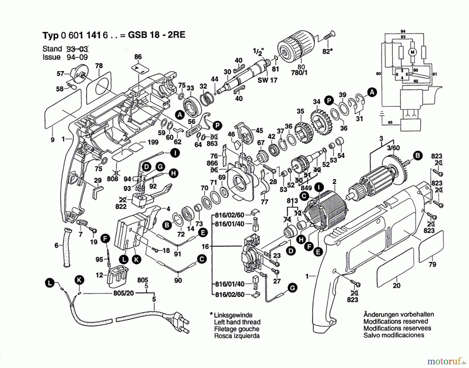 Bosch Werkzeug Schlagbohrmaschine GSB 2-650 RE Seite 1