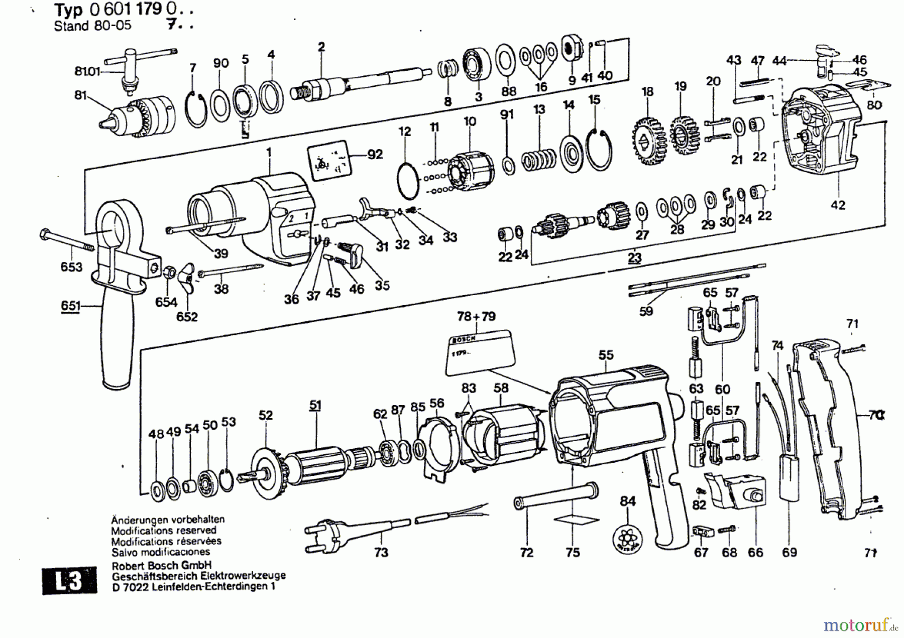Bosch Werkzeug Schlagbohrmaschine ---- Seite 1