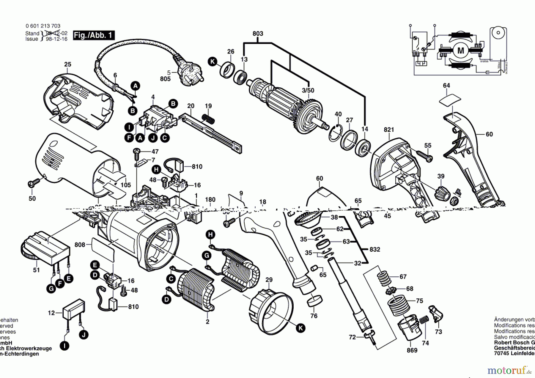 Bosch Werkzeug Elektrobürste GEB 1000 CE Seite 1