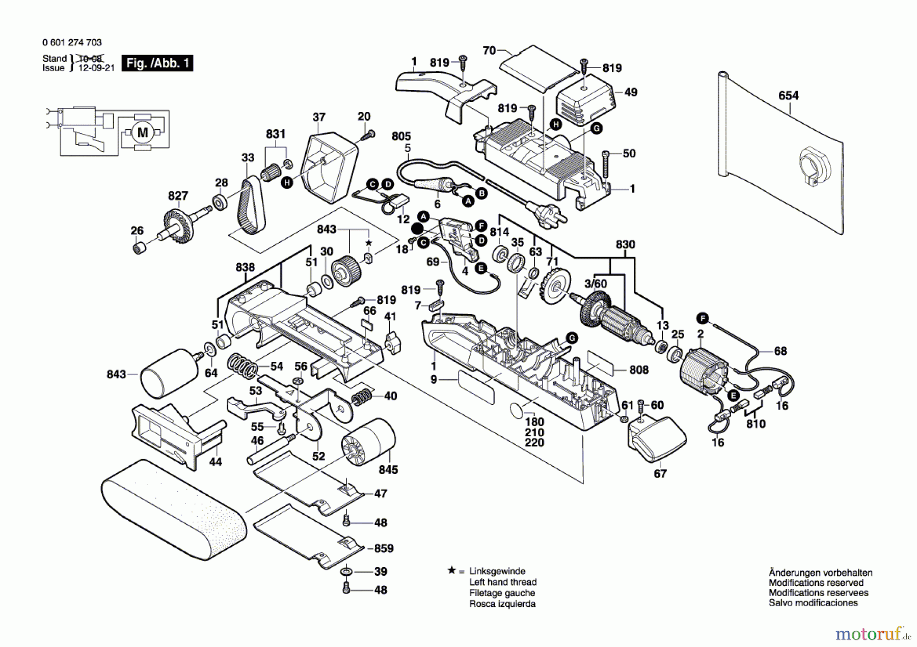 Bosch Werkzeug Bandschleifer BTI-BS 75 AE Seite 1
