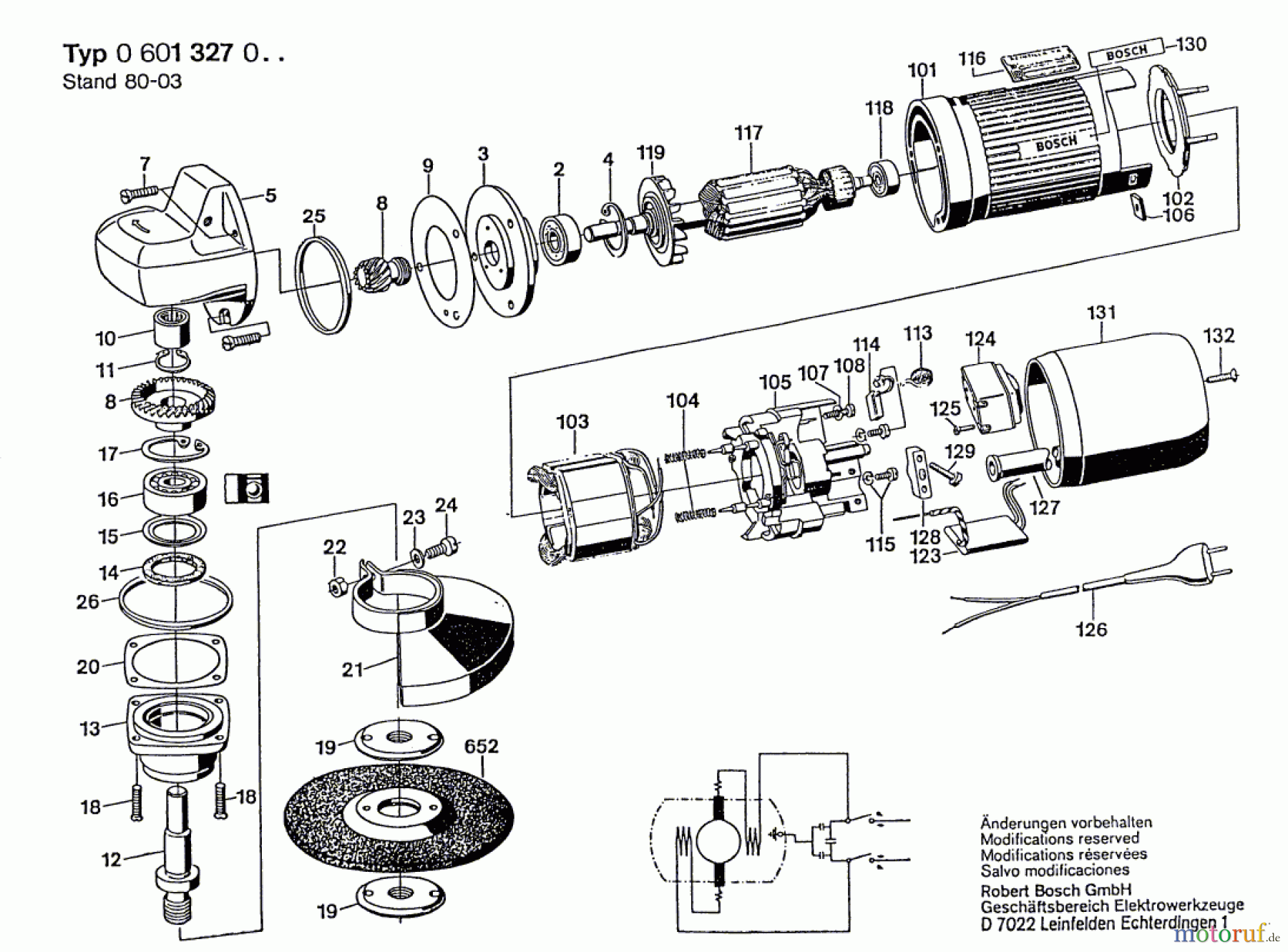 Bosch Werkzeug Winkelschleifer ---- Seite 1