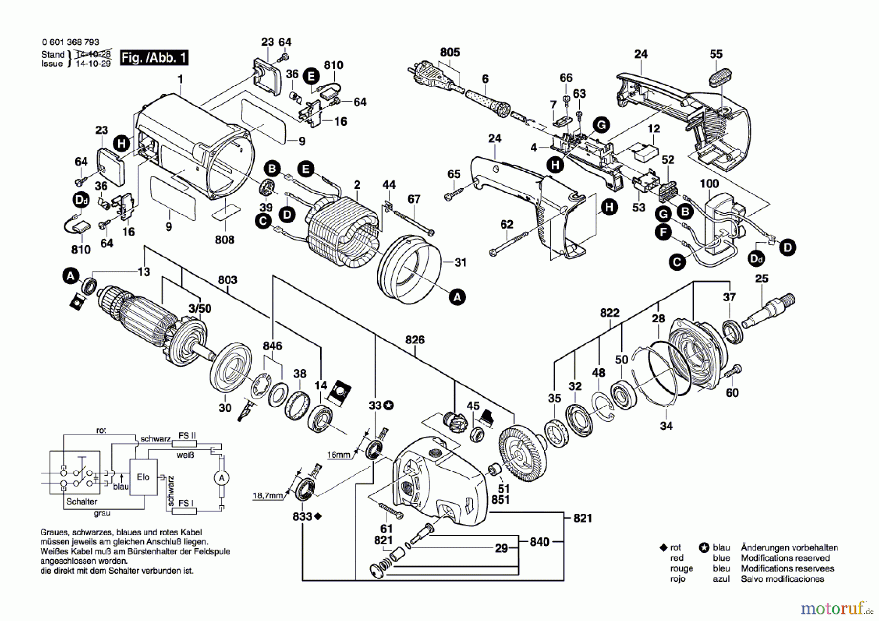 Bosch Werkzeug Mauernutfräse GBF 65 A Seite 1