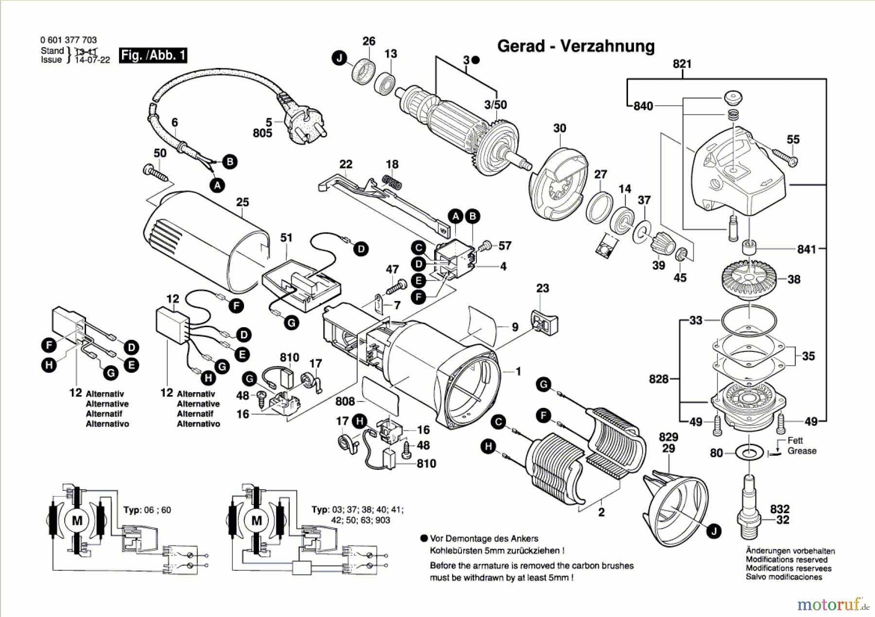Bosch Werkzeug Winkelschleifer GWS 8-125 C Seite 1