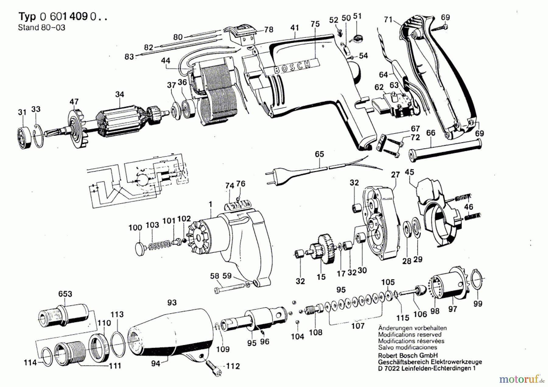 Bosch Werkzeug Bohrschrauber ---- Seite 1