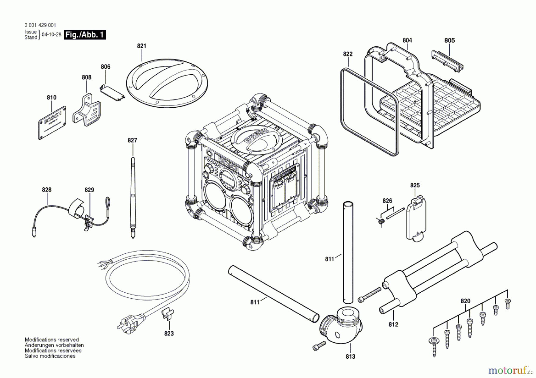 Bosch Werkzeug Radiobox GML 24 V-CD Seite 1