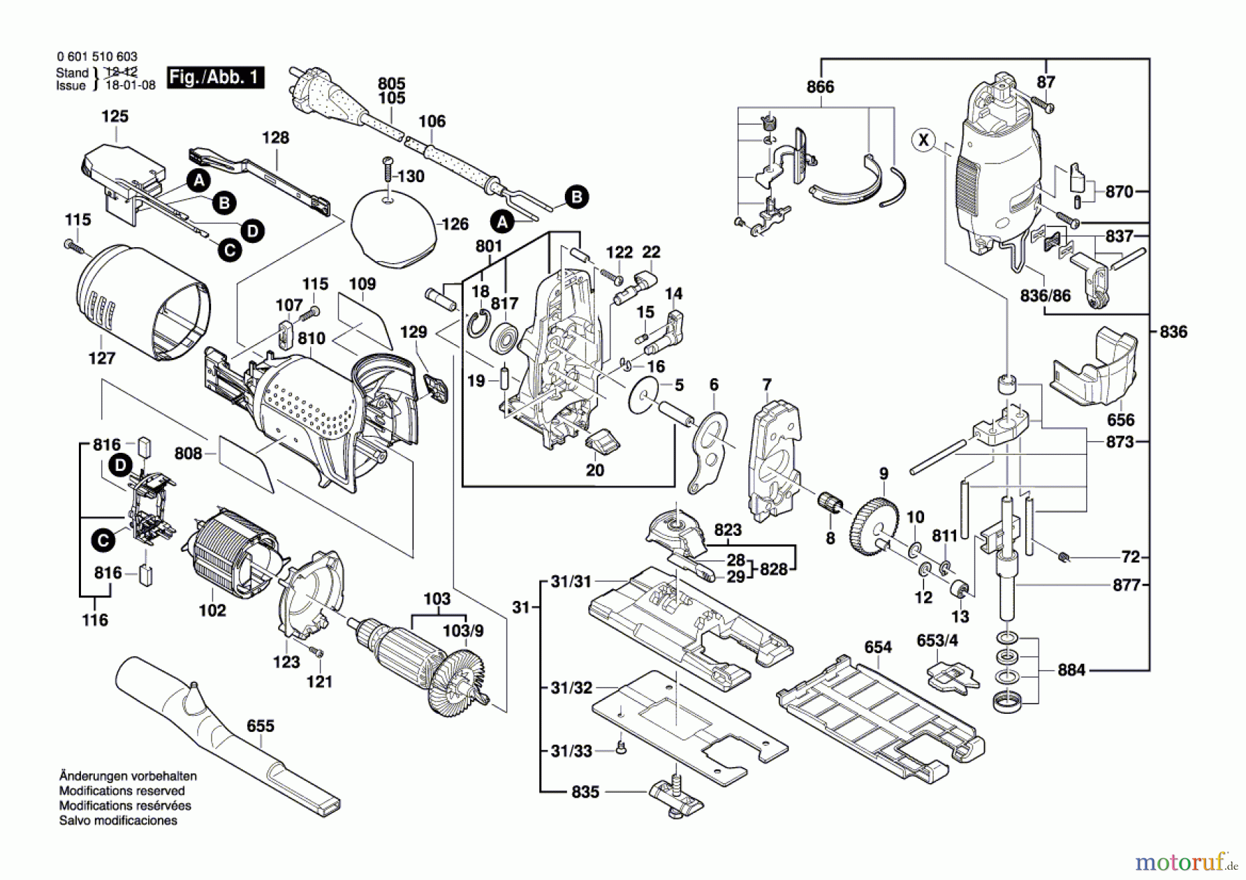 Bosch Werkzeug Pendelstichsäge GST 120 E Seite 1