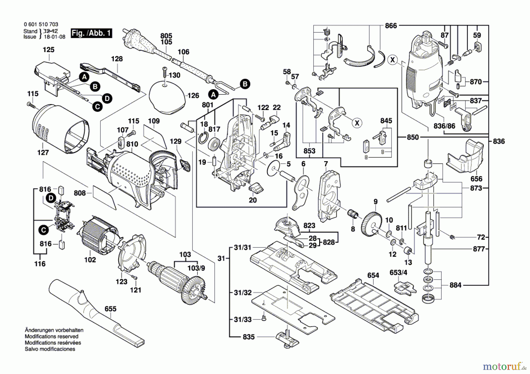 Bosch Werkzeug Pendelstichsäge BJS-SHO 135 Seite 1