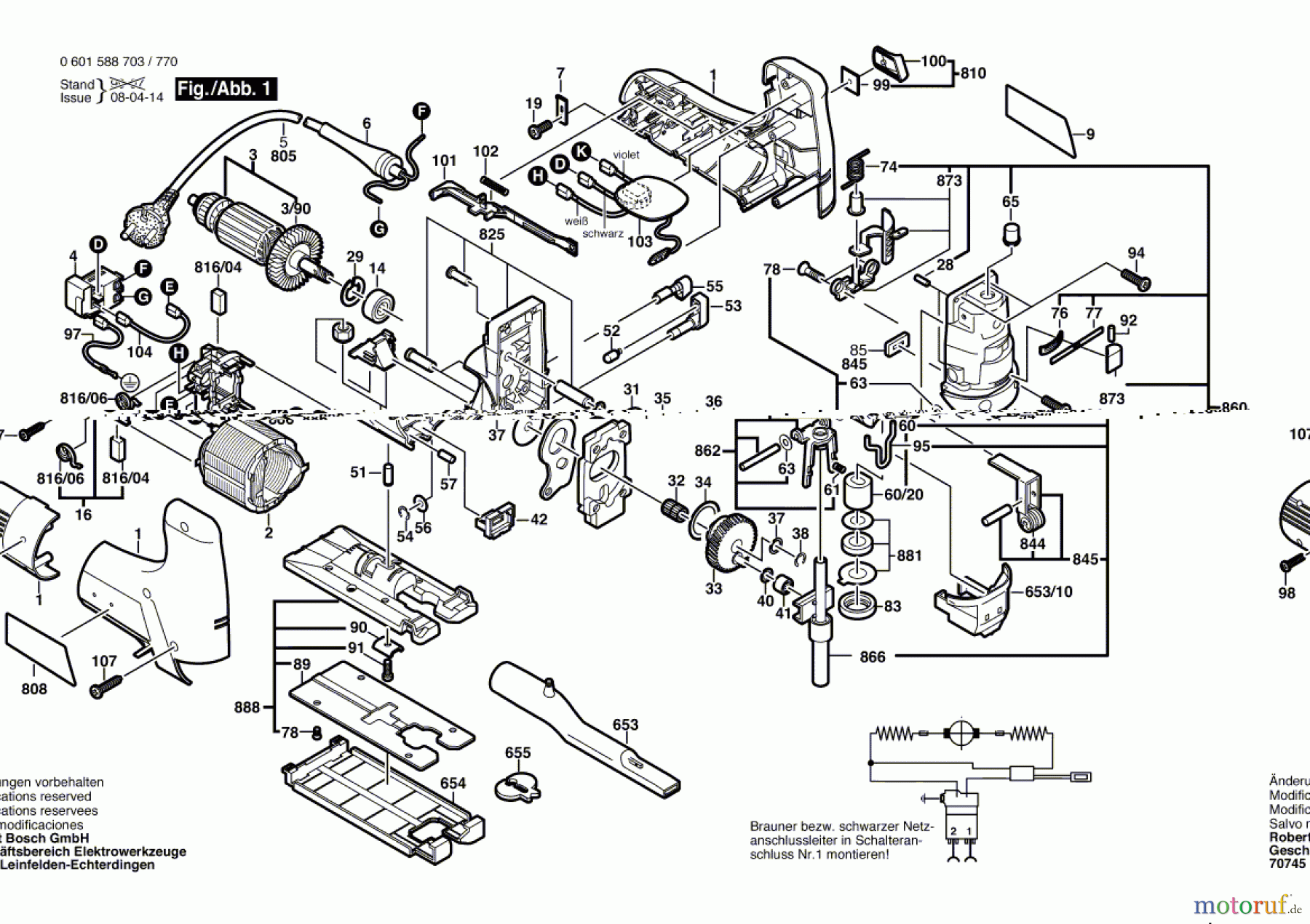 Bosch Werkzeug Stichsäge GST 100 CE Seite 1