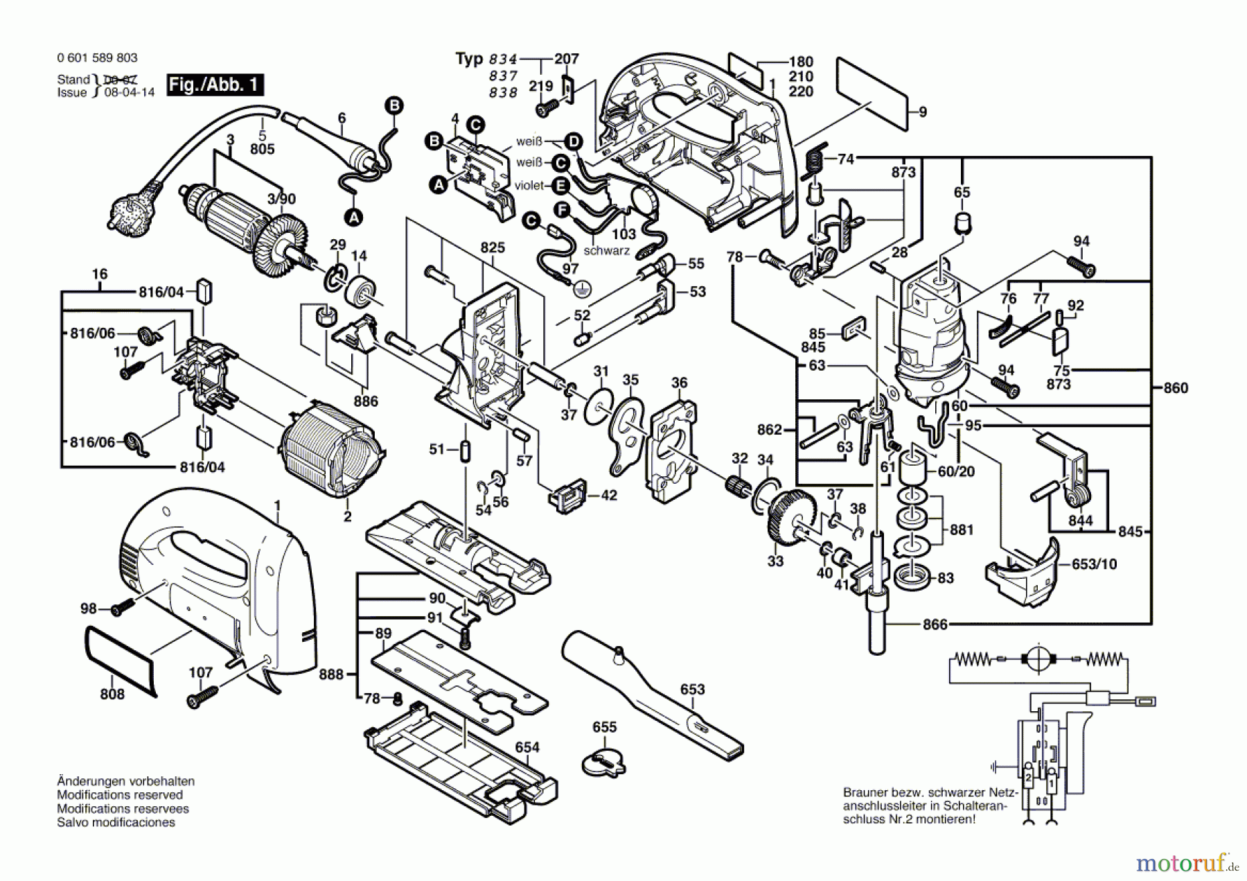 Bosch Werkzeug Stichsäge GST 100 BCE Seite 1