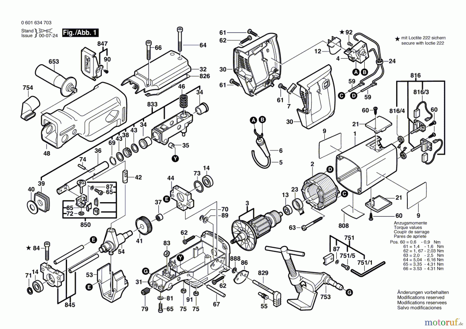 Bosch Werkzeug Säbelsäge GSA 1100 PE Seite 1