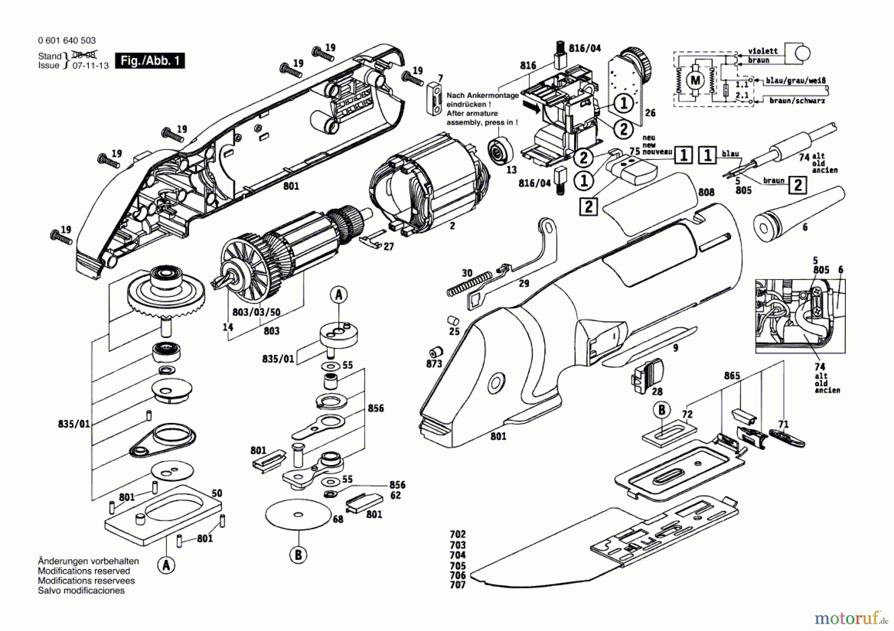 Bosch Werkzeug Feinschnittsäge GFS 350 E SET Seite 1