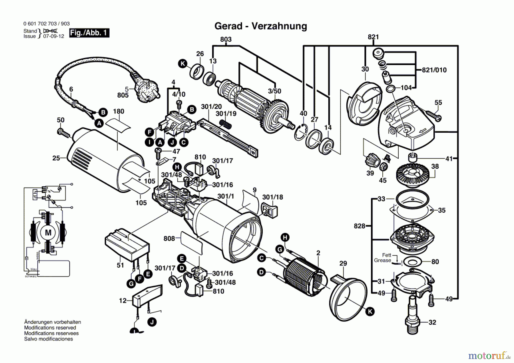 Bosch Werkzeug Winkelschleifer GWS 1000 Seite 1