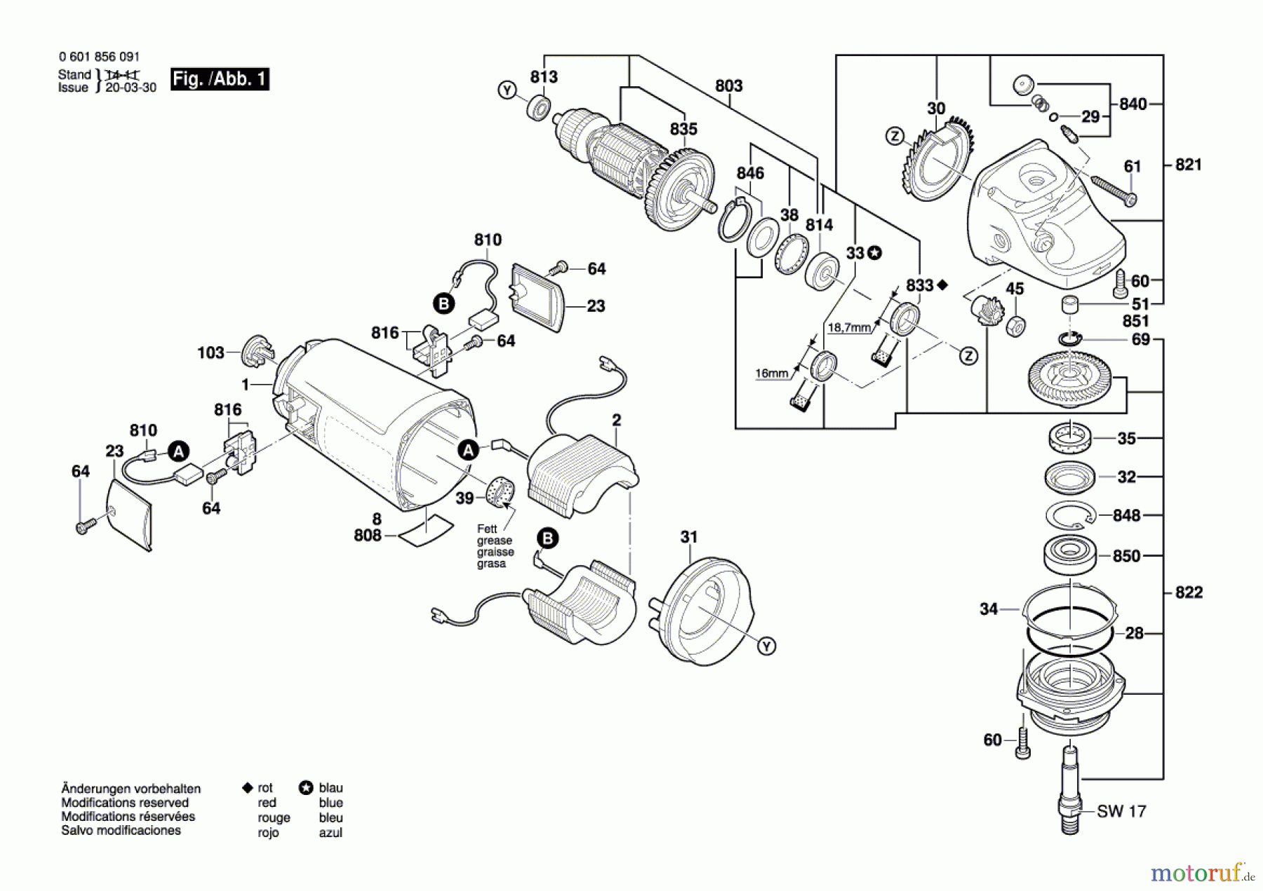 Bosch Werkzeug Anbaumotor GWS 26-230 JB Seite 1