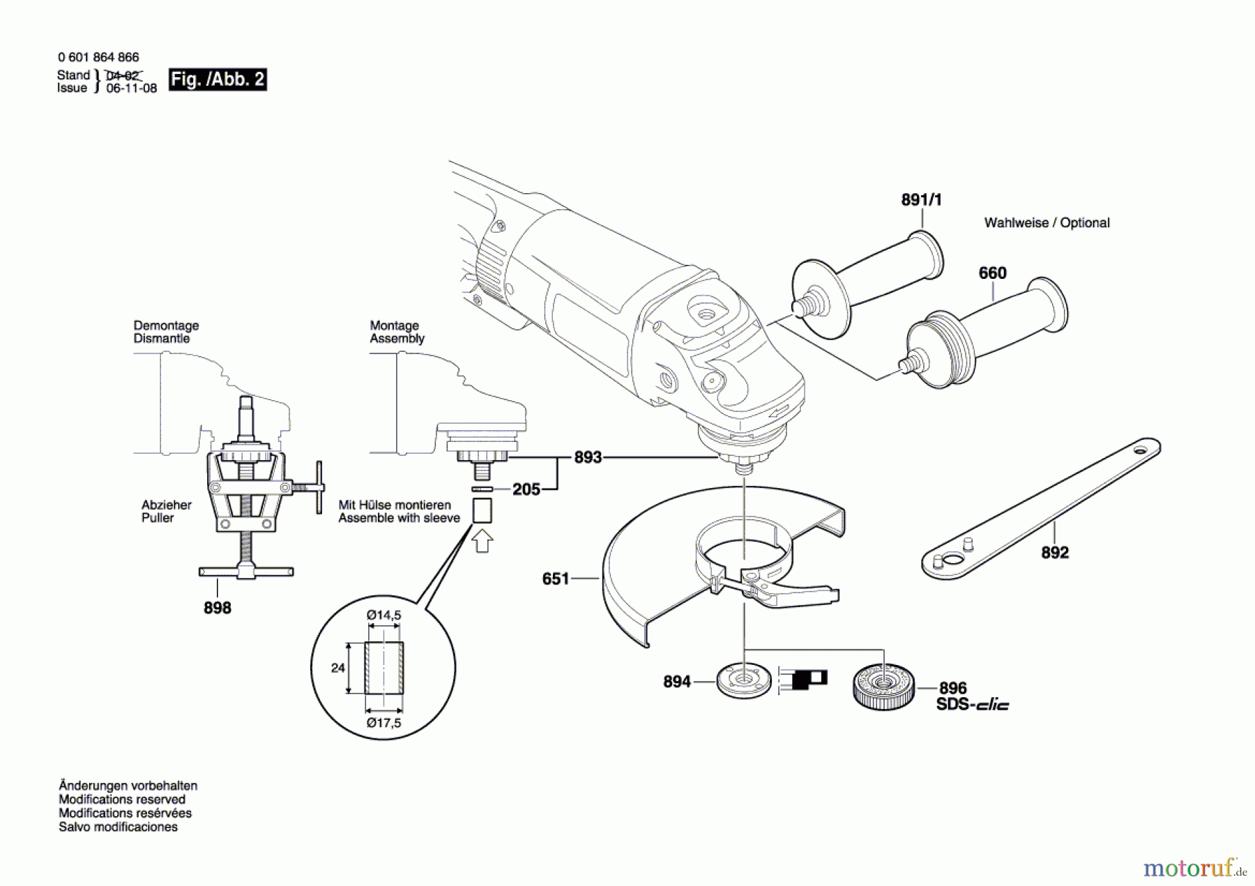 Bosch Werkzeug Winkelschleifer BTI-WKS 230 SE Seite 2