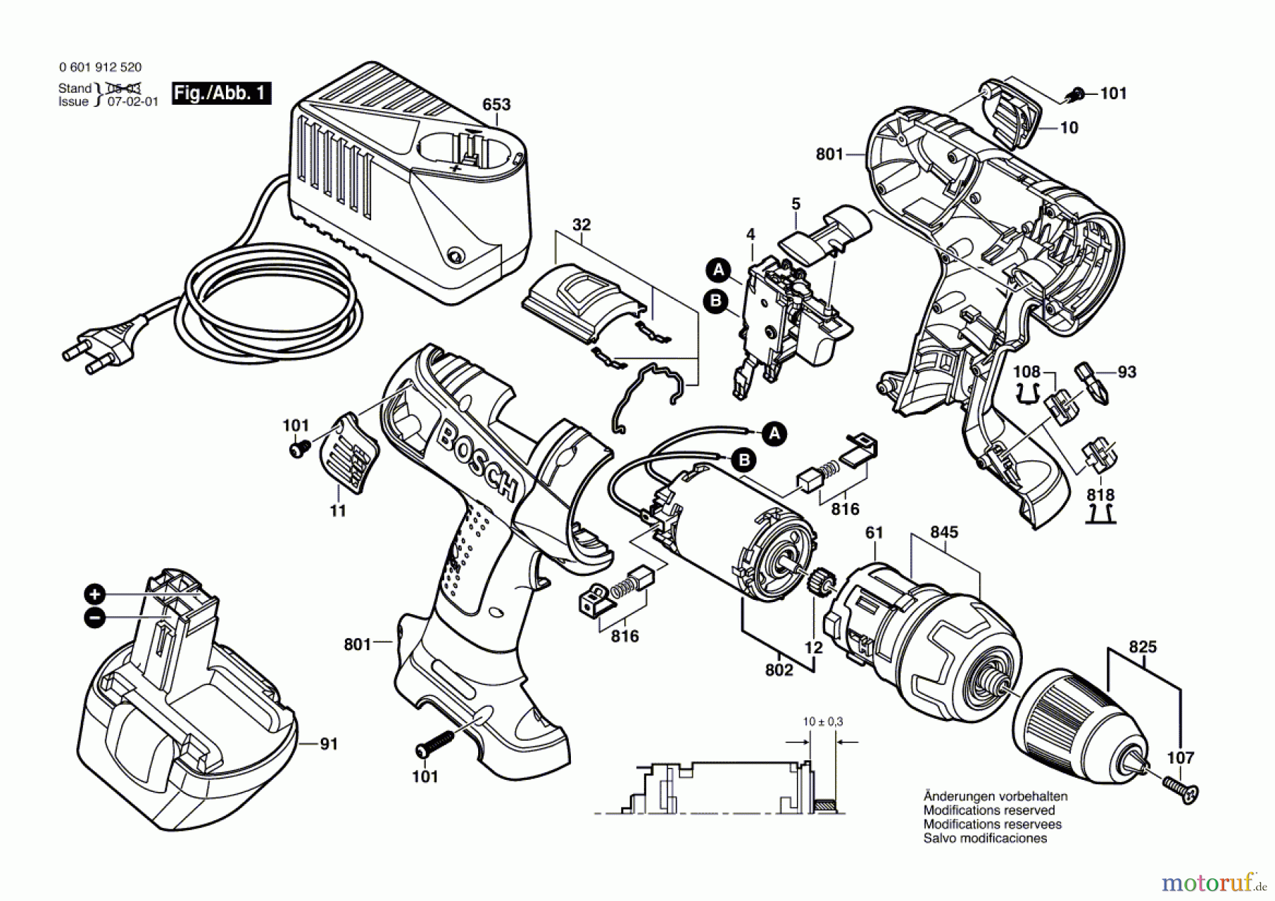 Bosch Akku Werkzeug Akku-Mittelgriffschrauber GSR 12 VE-2 Seite 1