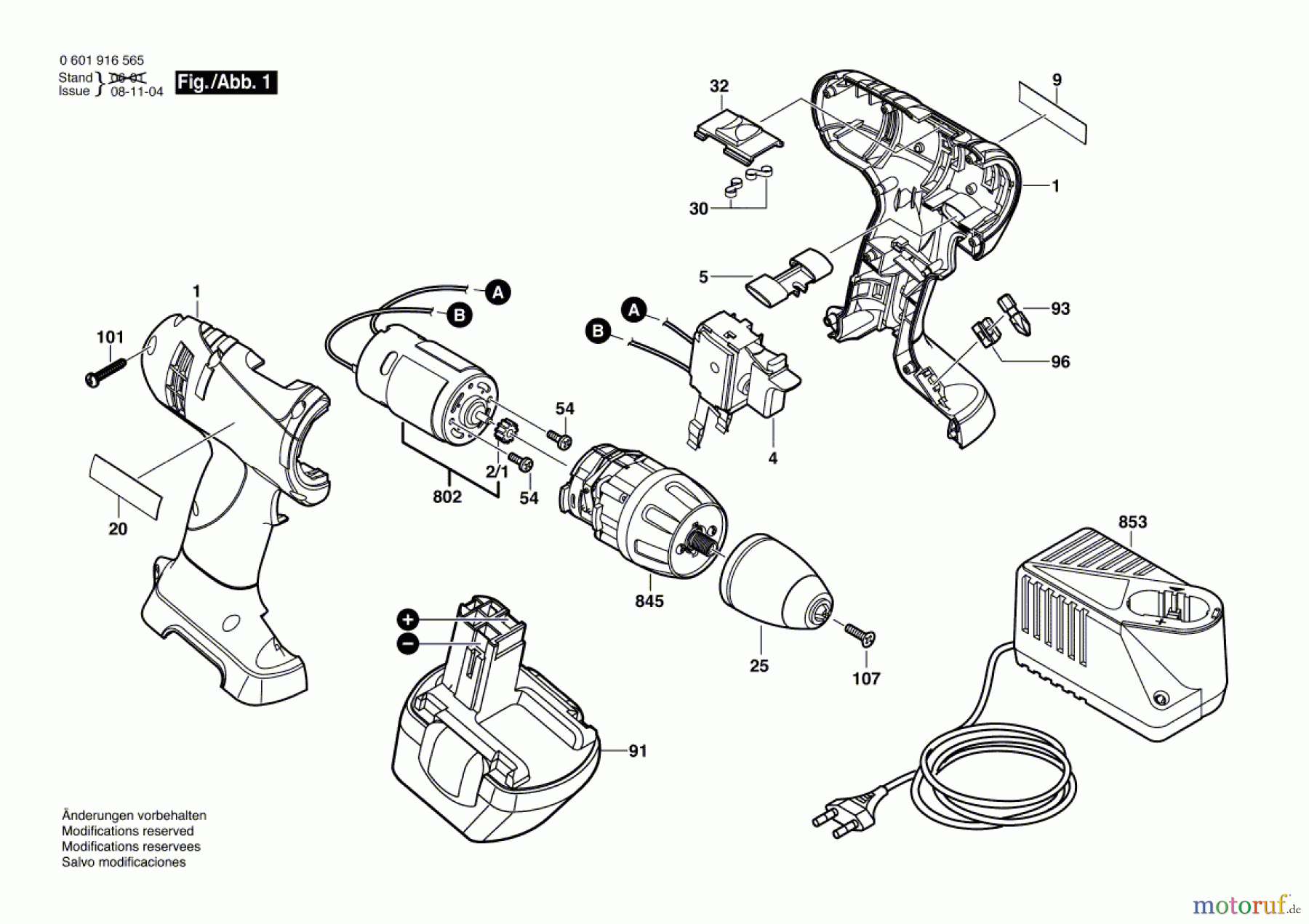 Bosch Akku Werkzeug Akku-Mittelgriffschrauber ABS-M1 12 V Seite 1