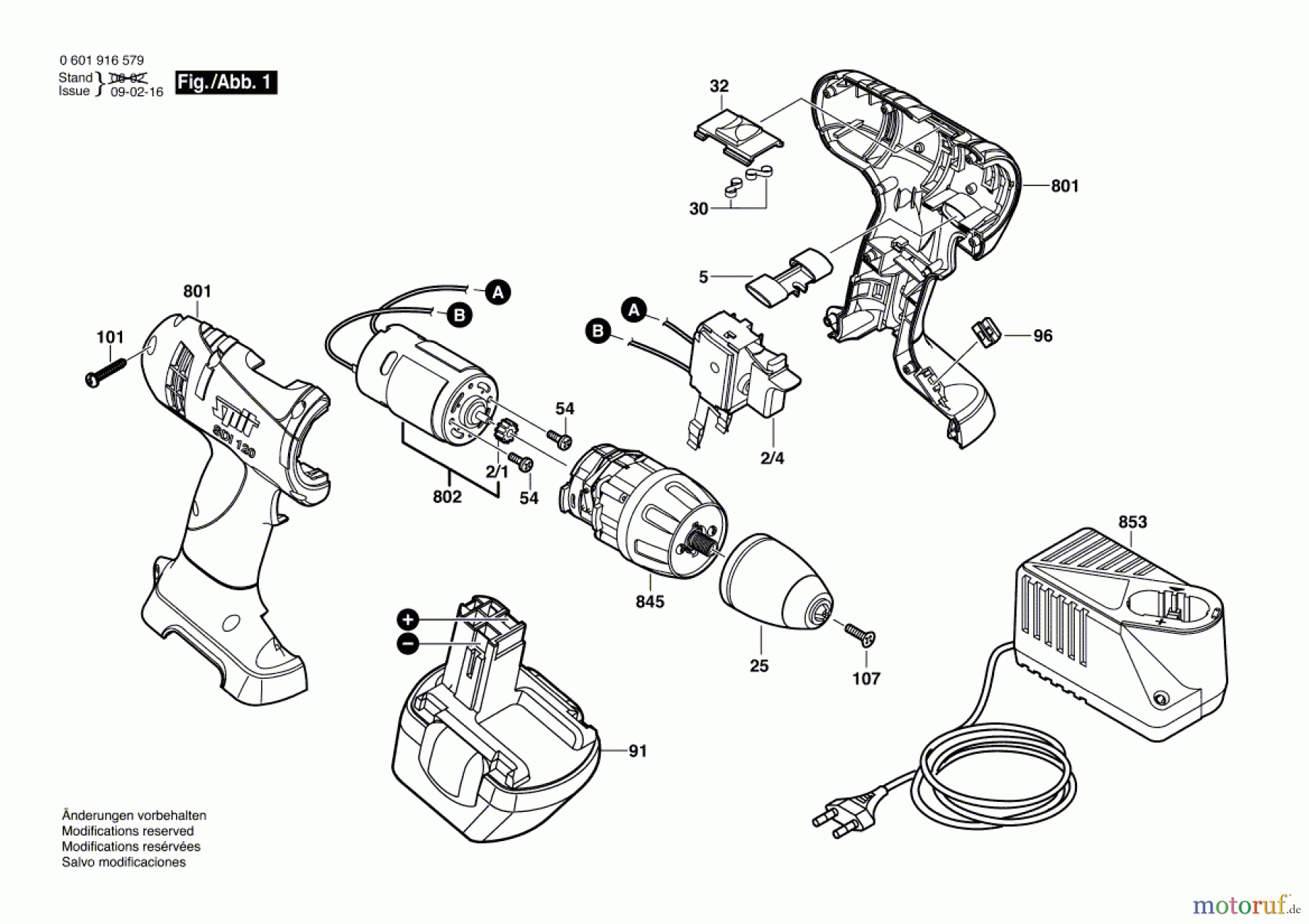  Bosch Akku Werkzeug Akku-Mittelgriffschrauber SDI 120 Seite 1