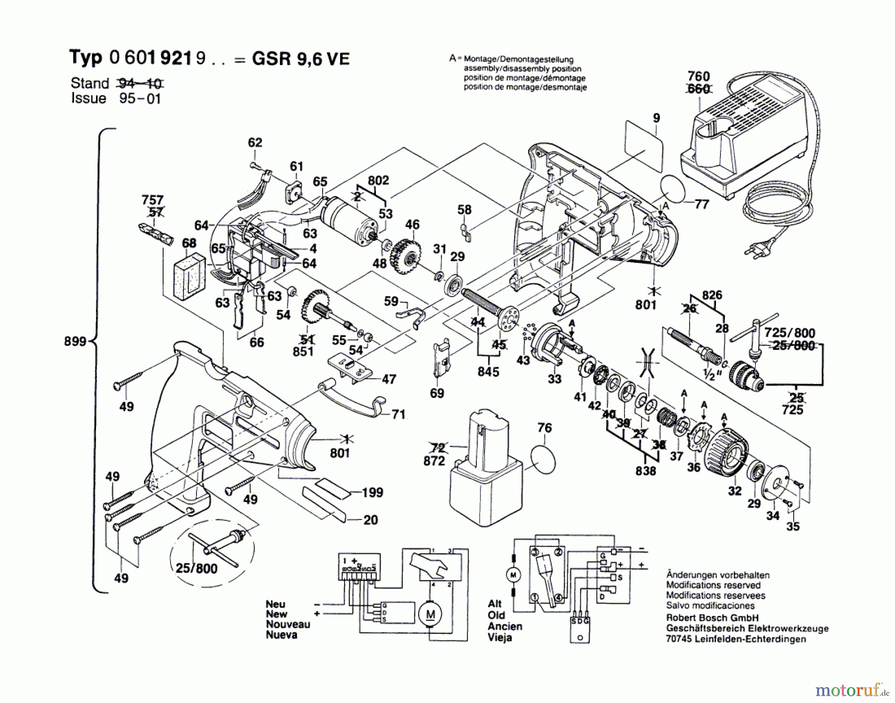 Bosch Akku Werkzeug Akku-Schrauber GBS 9,6 V Seite 1