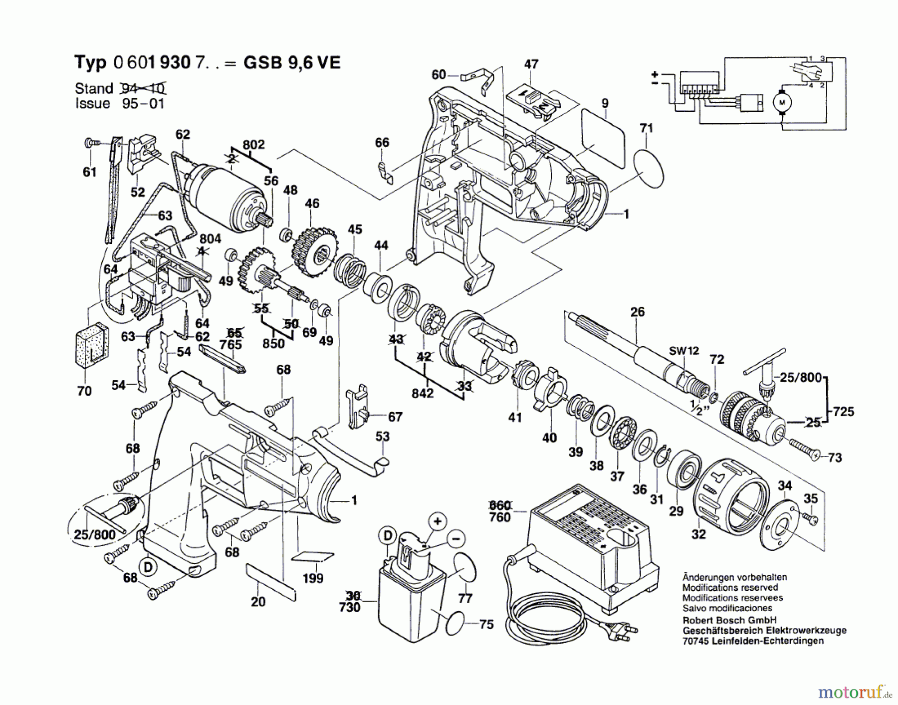 Bosch Akku Werkzeug Gw-Akku-Bohrmaschine GSB 9,6 VE Seite 1